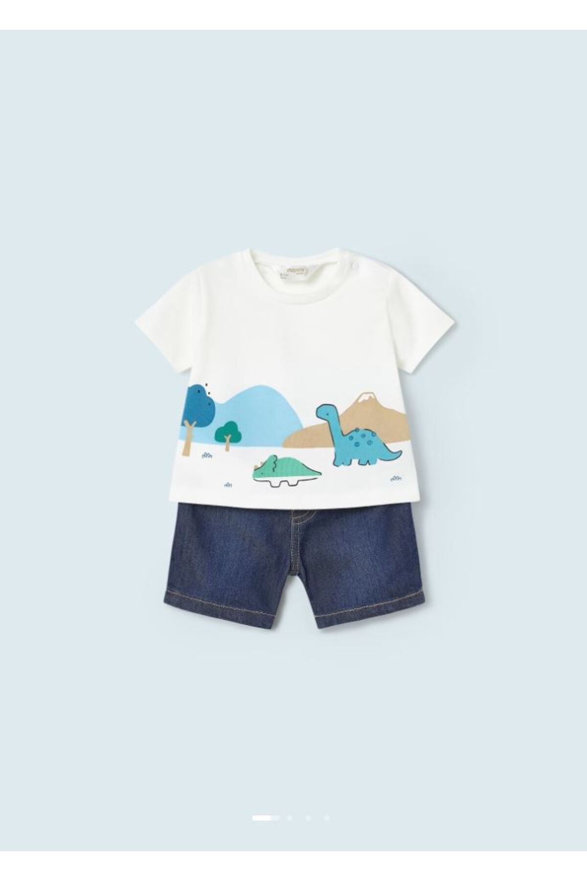 Mayoral Erkek Bebek Tişört Denim Şort 2 Li Set 1268