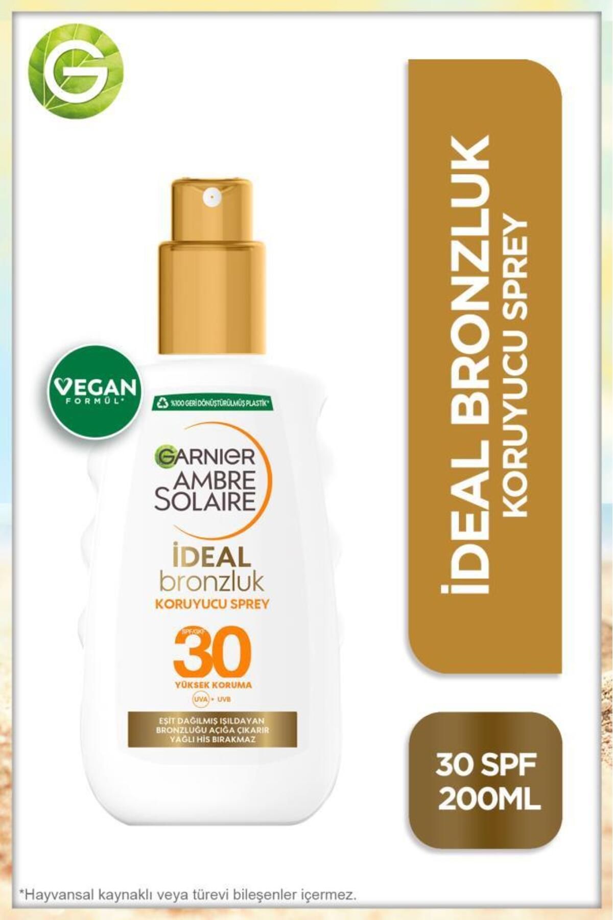 Garnier Ambre Solaire Ideal Bronzluk Bronzlaştırıcı Etkili Koruyucu Sprey Spf30 200ml