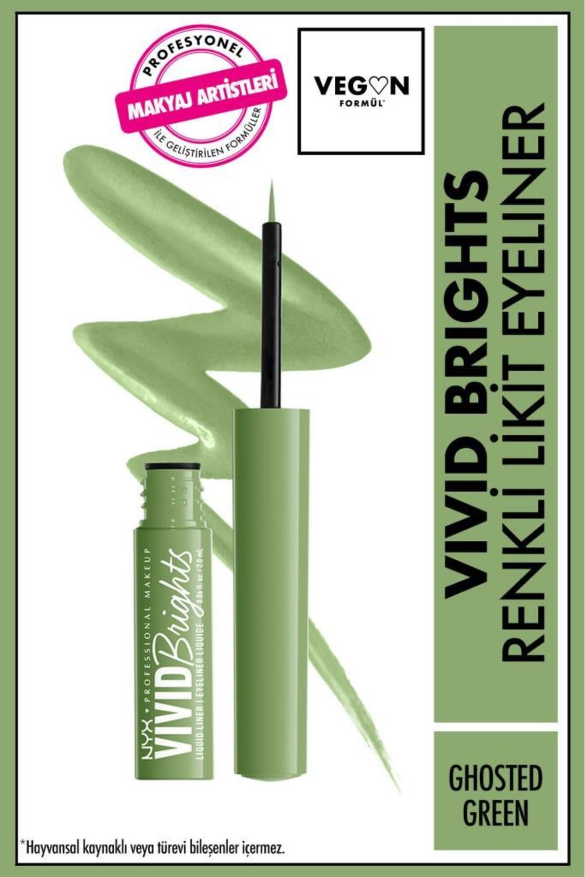 NYX Professional Makeup Vivid Brights Likit Eyeliner - Ghosted Green