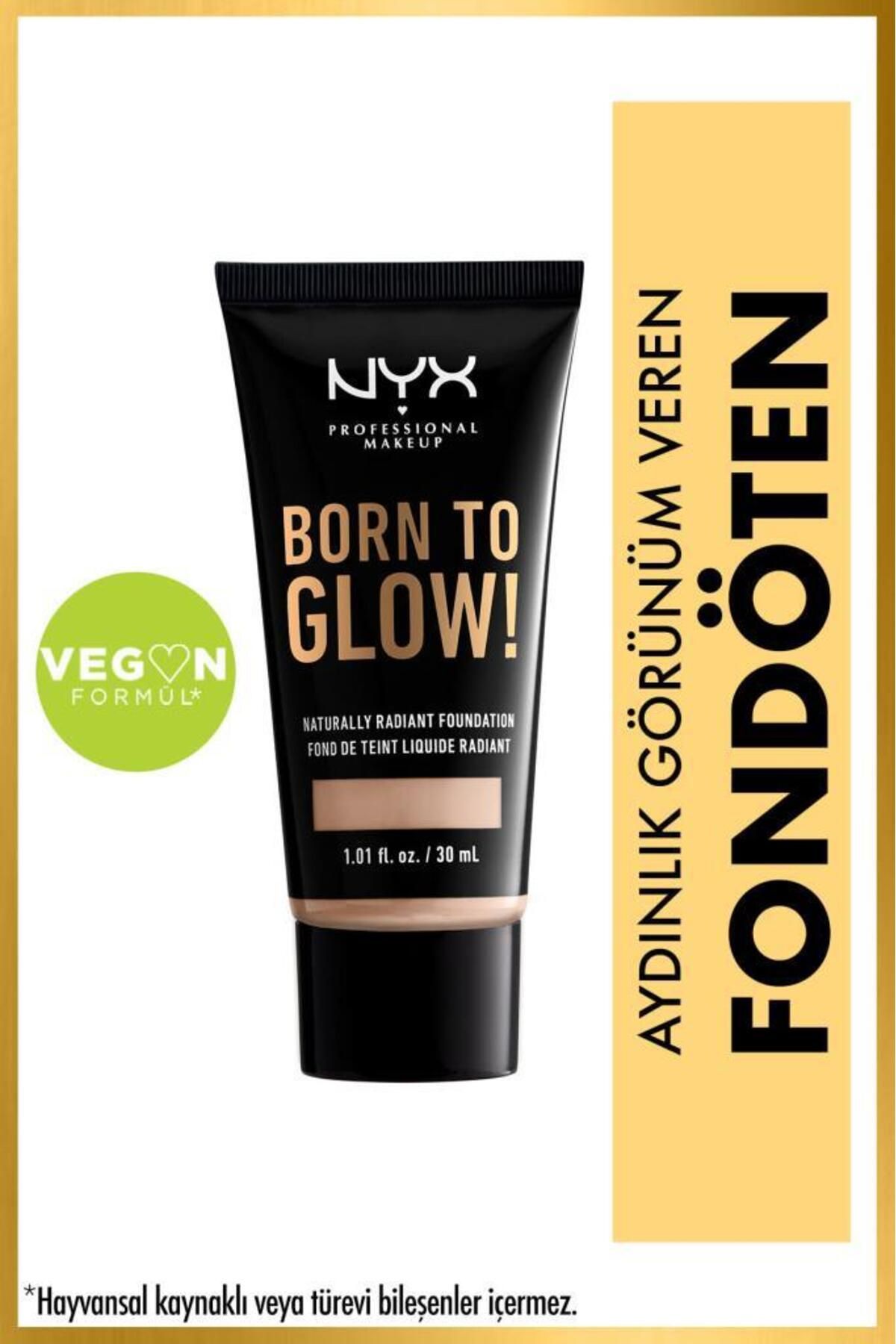 NYX Professional Makeup Born To Glow! Naturally Radıant Foundatıon 3 Porcelain