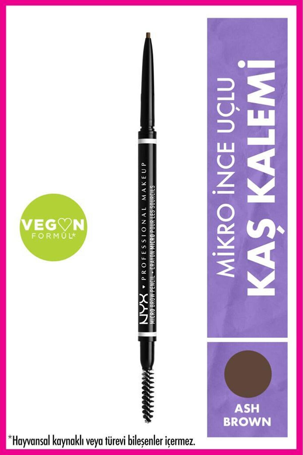 NYX Professional Makeup Ultra İnce Kaş Kalemi - Micro Brow Pencil Ash Brown 800897836870