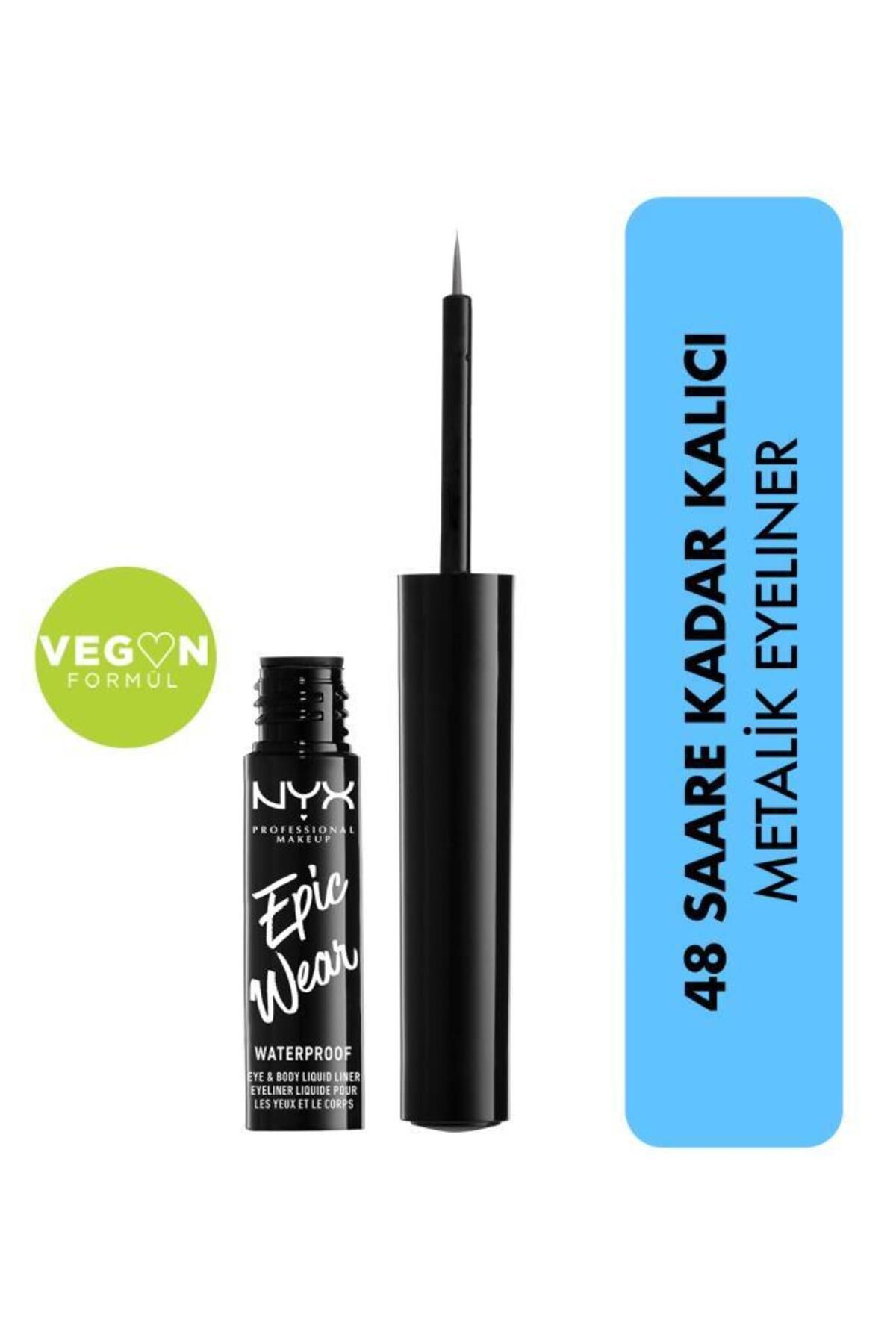 NYX Professional Makeup Eyeliner - Epic Wear Metallic Liquid Liner Gunmetal