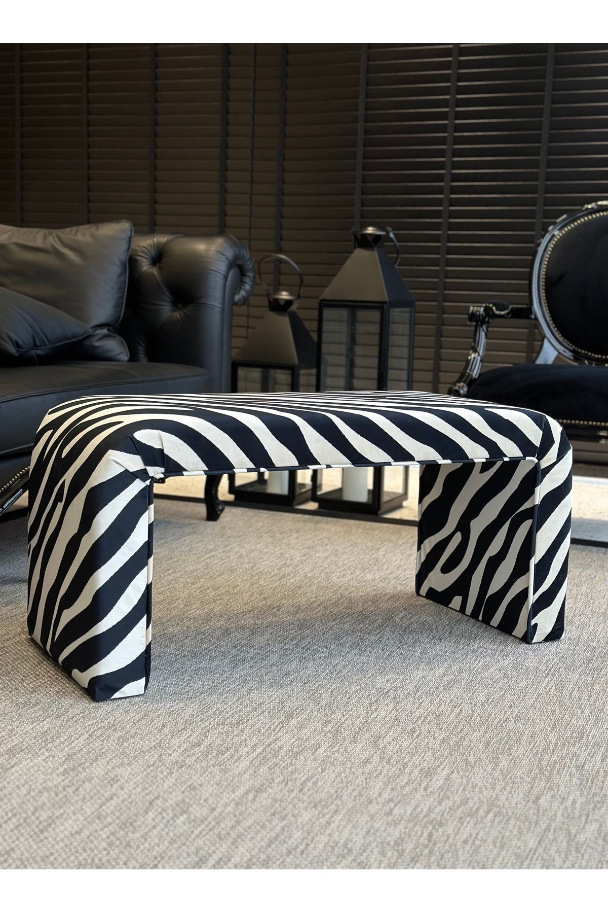 Stool Design Zebra Bench Puf