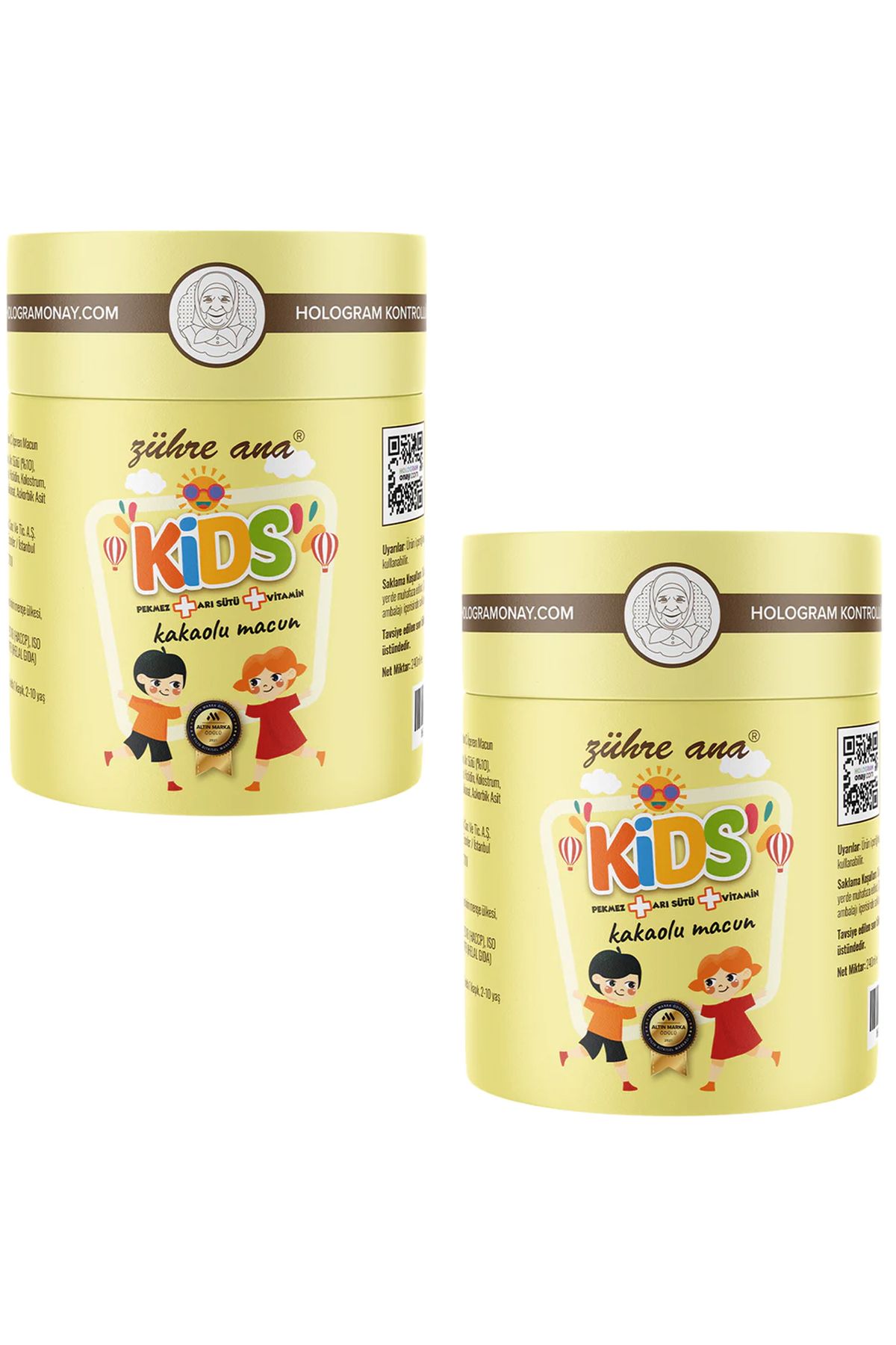 Zühre Ana Kids Arı Sütü Pekmez Bal Ve Vitamin Katkılı Kakaolu Macun 240 gr 2 Adet