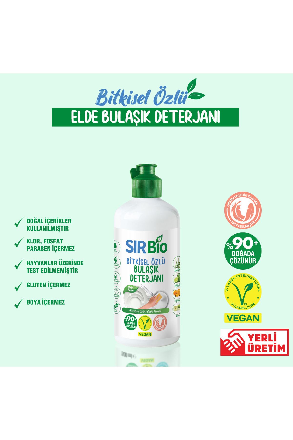 SIR Bio Elde Bulaşık Deterjanı 500 ml