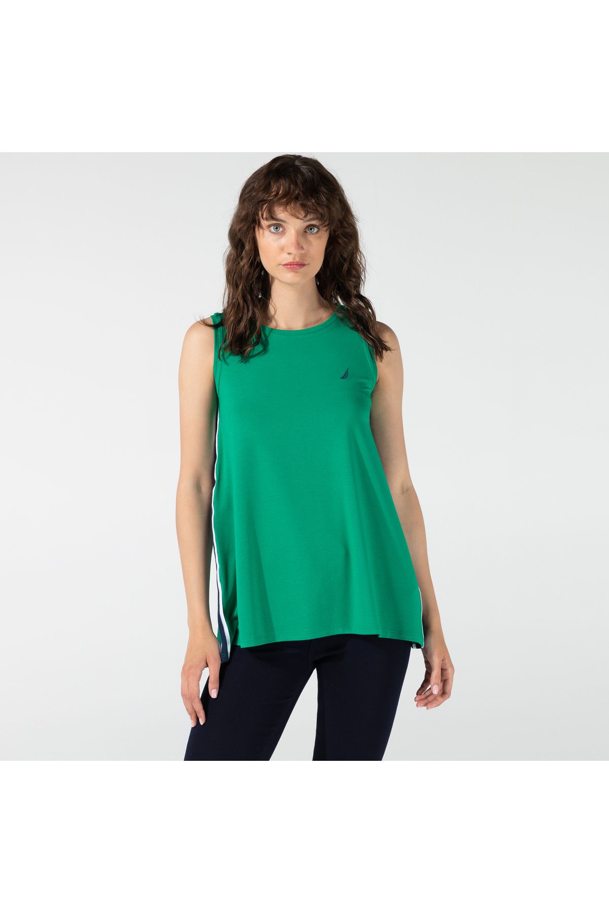 Nautica Kadın Yeşil Kolsuz T-shirt