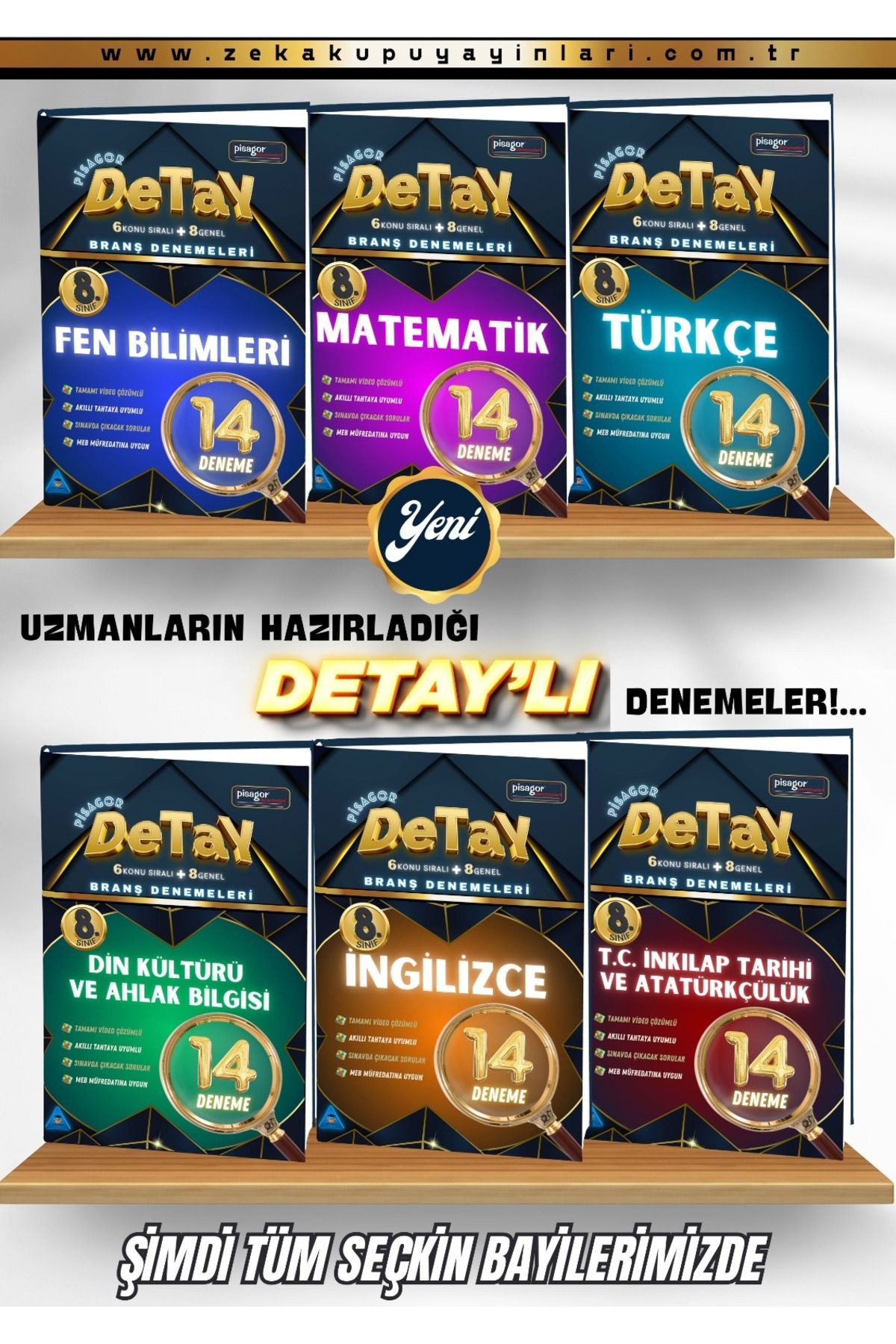 Zeka Küpü Yayınları Zekaküpü Yayınları Pisagor Detay LGS 8. Sınıf Branş Denemeleri 2024 Şubat Yeni Ürün