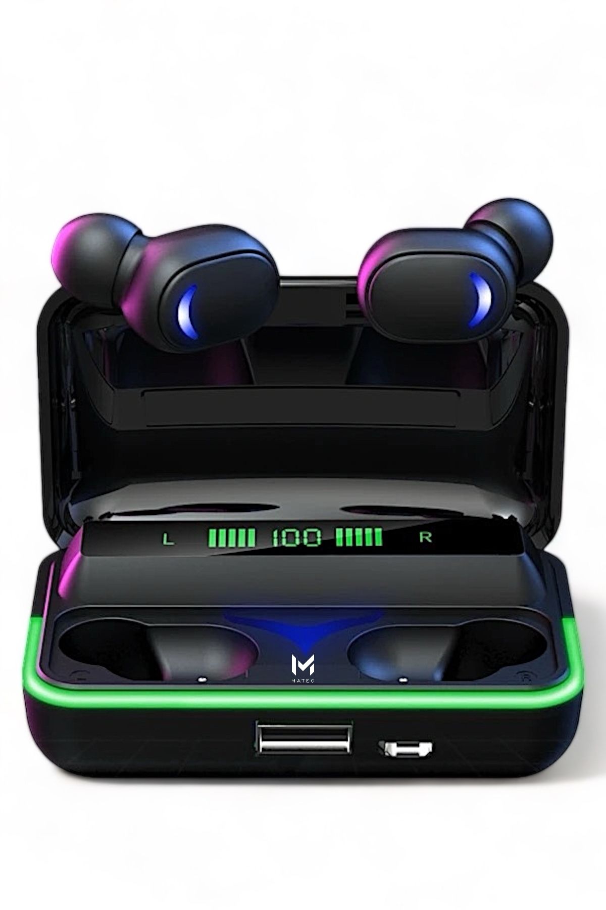 MATEO Teknoloji Oyuncu E10 Kablosuz Bluetooth Kulaklık Rgb 5.1 Wireless E10-RGB KULAKLIK