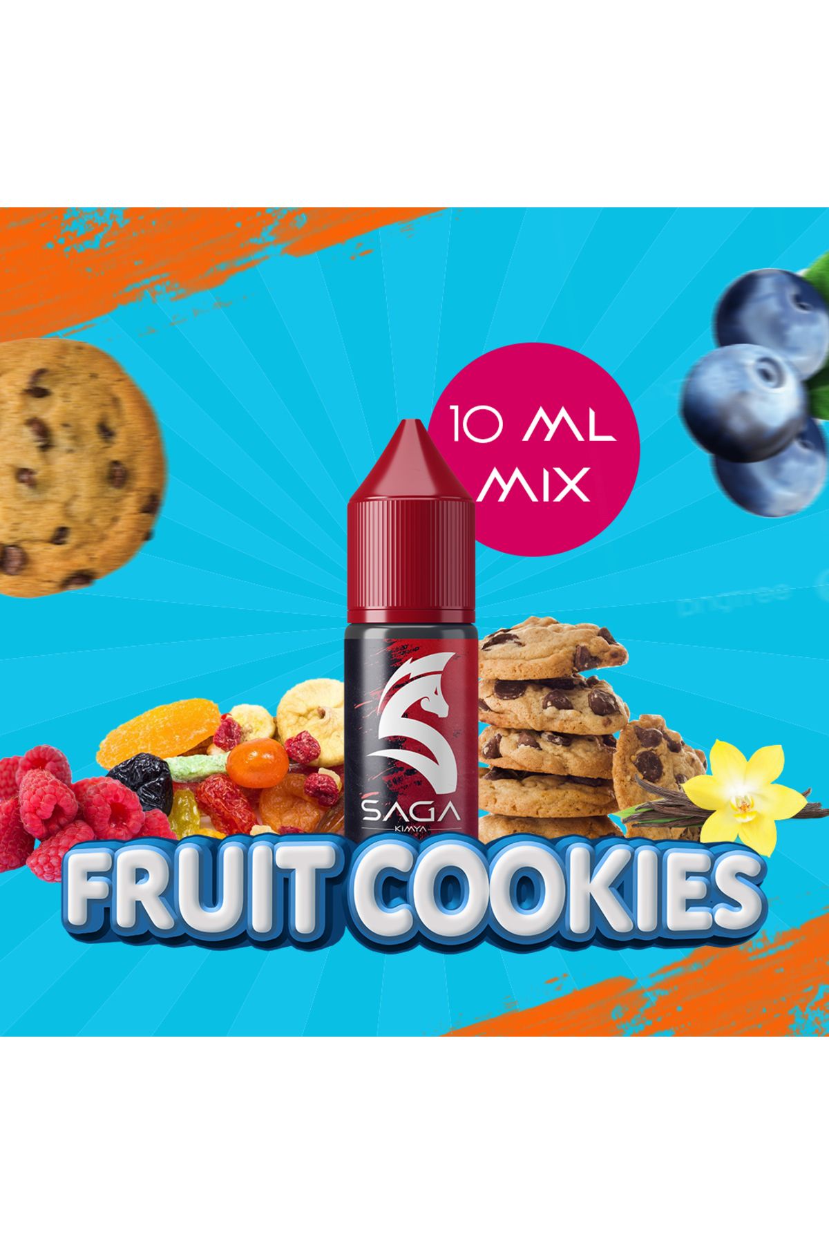 Saga Kimya Mix Cookies - 10 ml Mix Aroma (ŞİŞEDE SADECE 10 ML AROMA VARDIR)