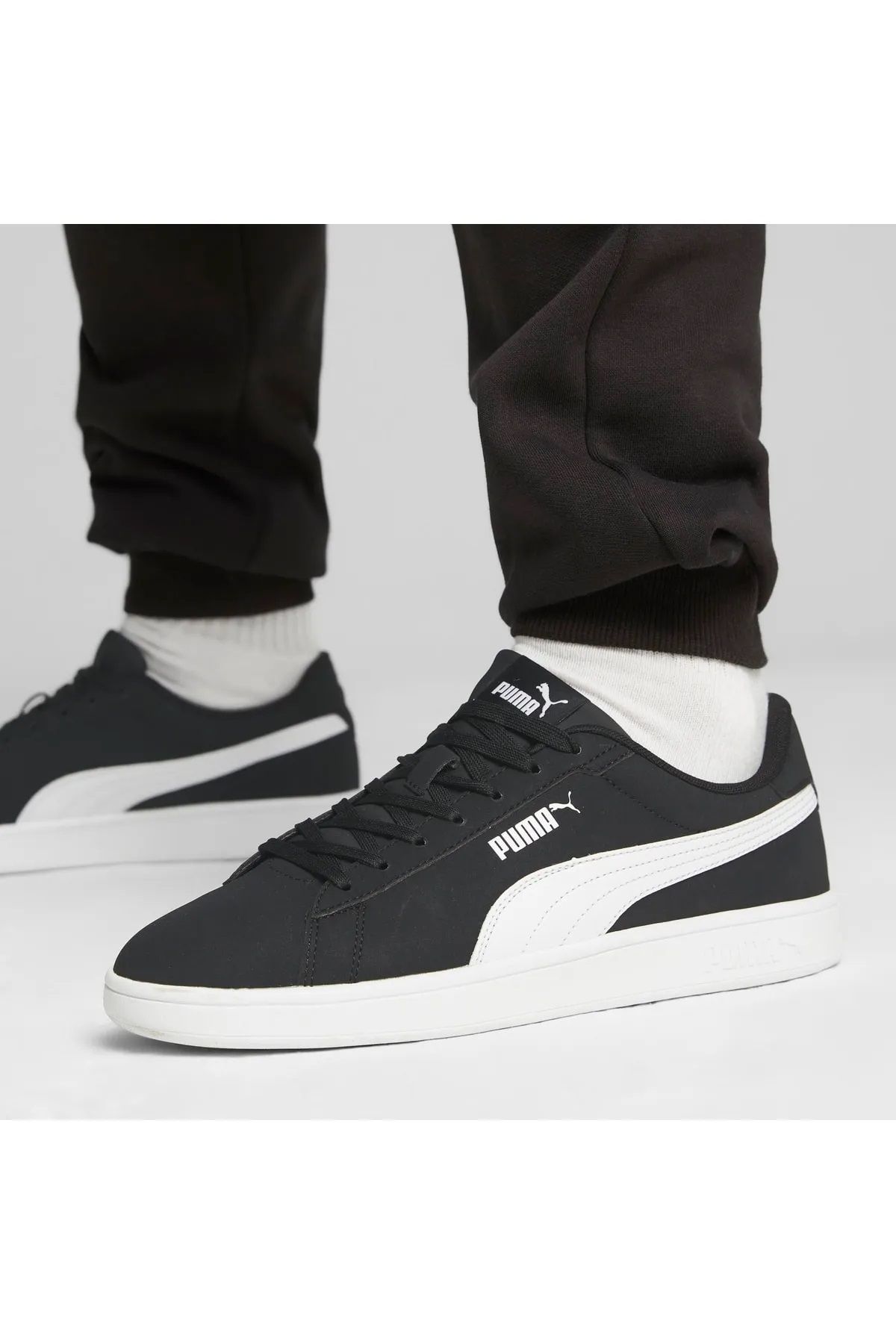 Puma Smash Buck - Siyah Beyaz Sneaker Spor Ayakkabı