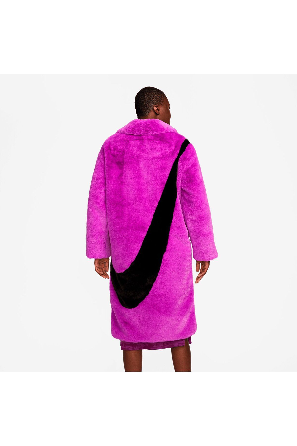 Nike Wmns Plush Faux Fur Uzun Kadın Ceket - DQ6838-551