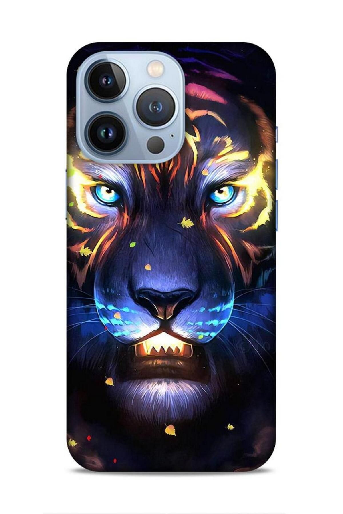 Lopard Apple iPhone 13 Pro Kılıf Caliburn 12 Magsafe Tasarım Kılıf Aslan Colorful