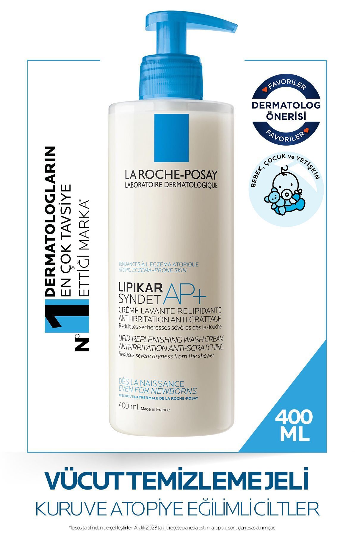 La Roche Posay Lipikar Syndet Cilt Yatıştırıcı Ve Temizleyici 400 ml