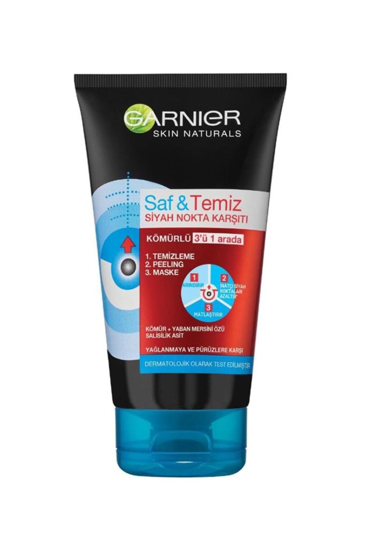 Garnier Saf & Temiz Siyah Nokta Karşıtı Kömürlü 3'ü 1 Arada 50 ml