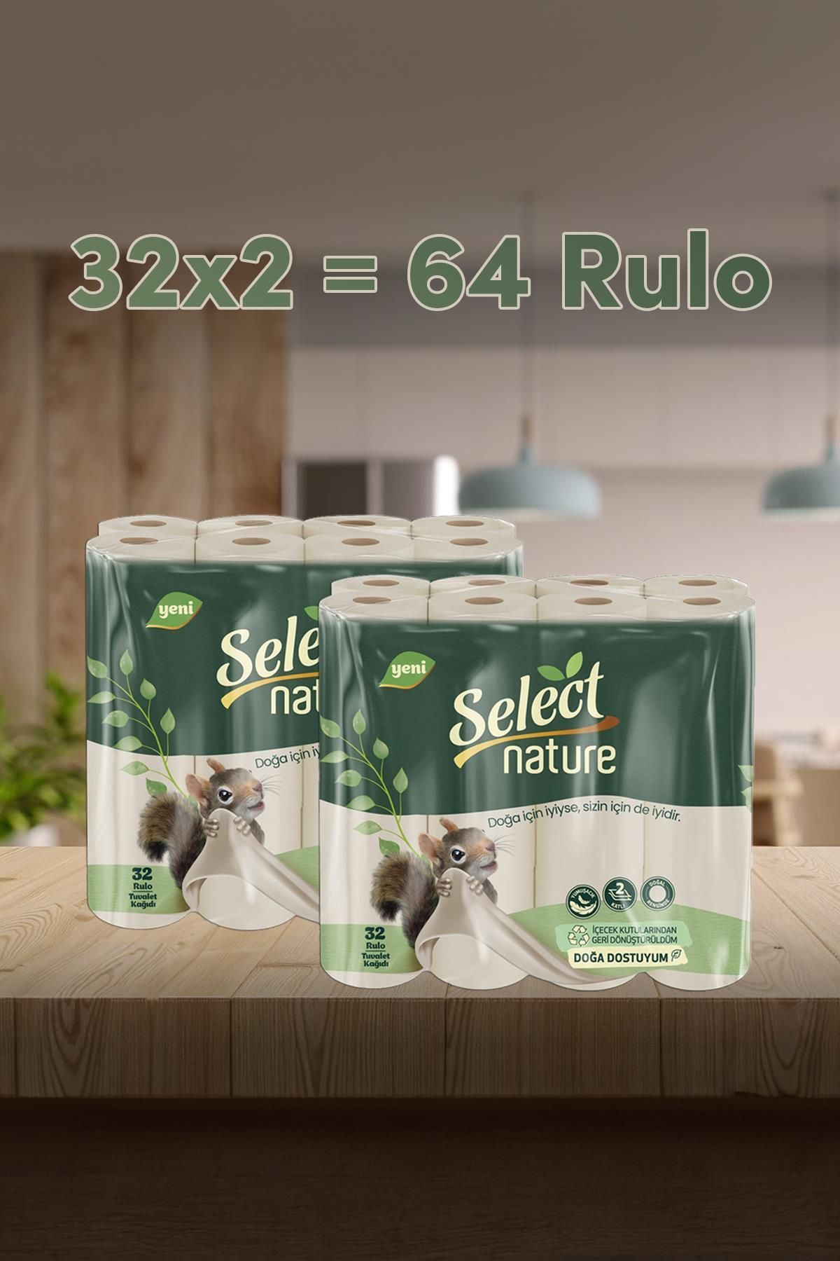 Select Nature Doğal Ve Organik Tuvalet Kağıdı 2x32 Adet