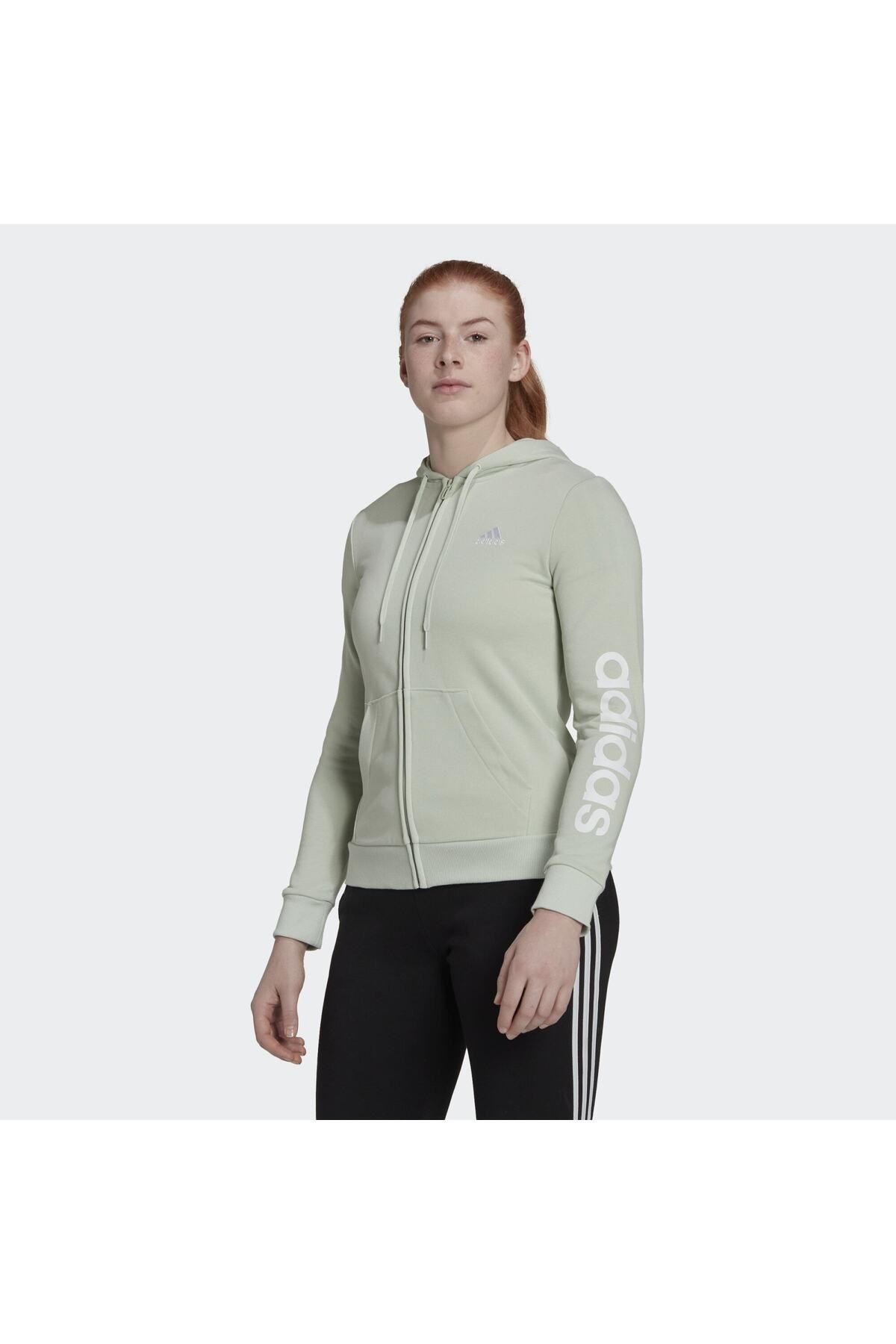 adidas Essentials Logo Full-zip Kadın Sweatshirt Hk9662