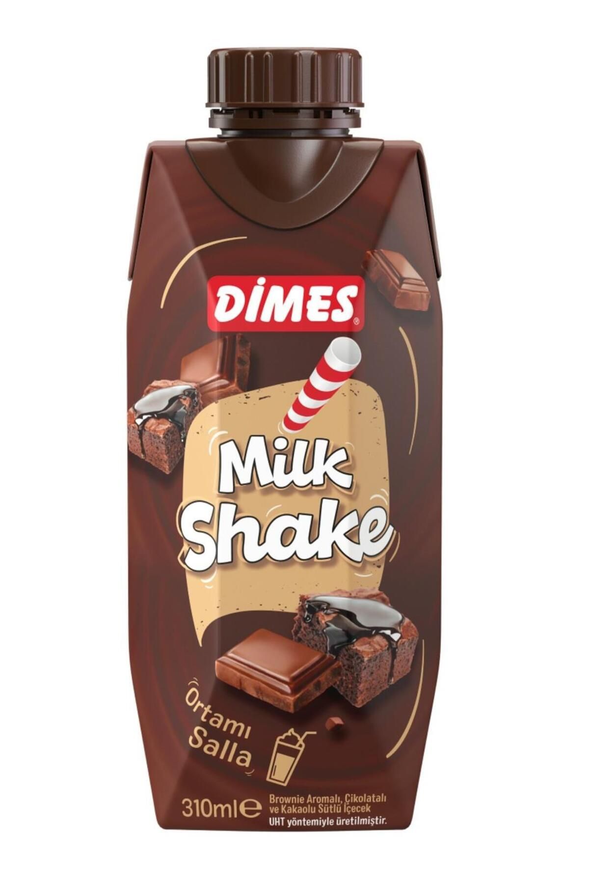 Dimes Milkshake Brownie Aromalı Çikolatalı Ve Kakaolu 310 Ml