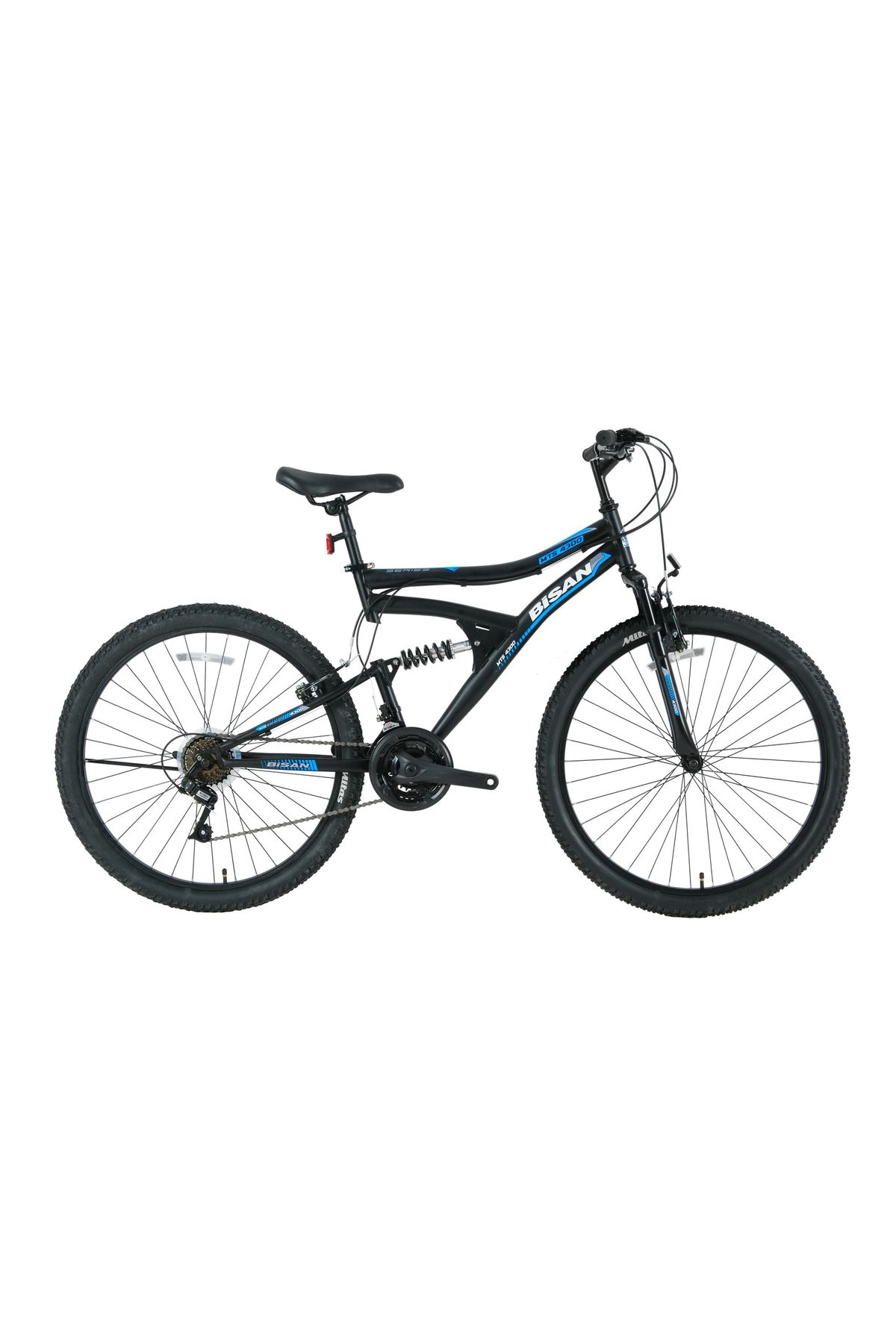 Bisan MTS 4300 24 Jant 21 Vites 40 Cm Kadro Dağ Bisikleti - Mat Siyah/Mavi