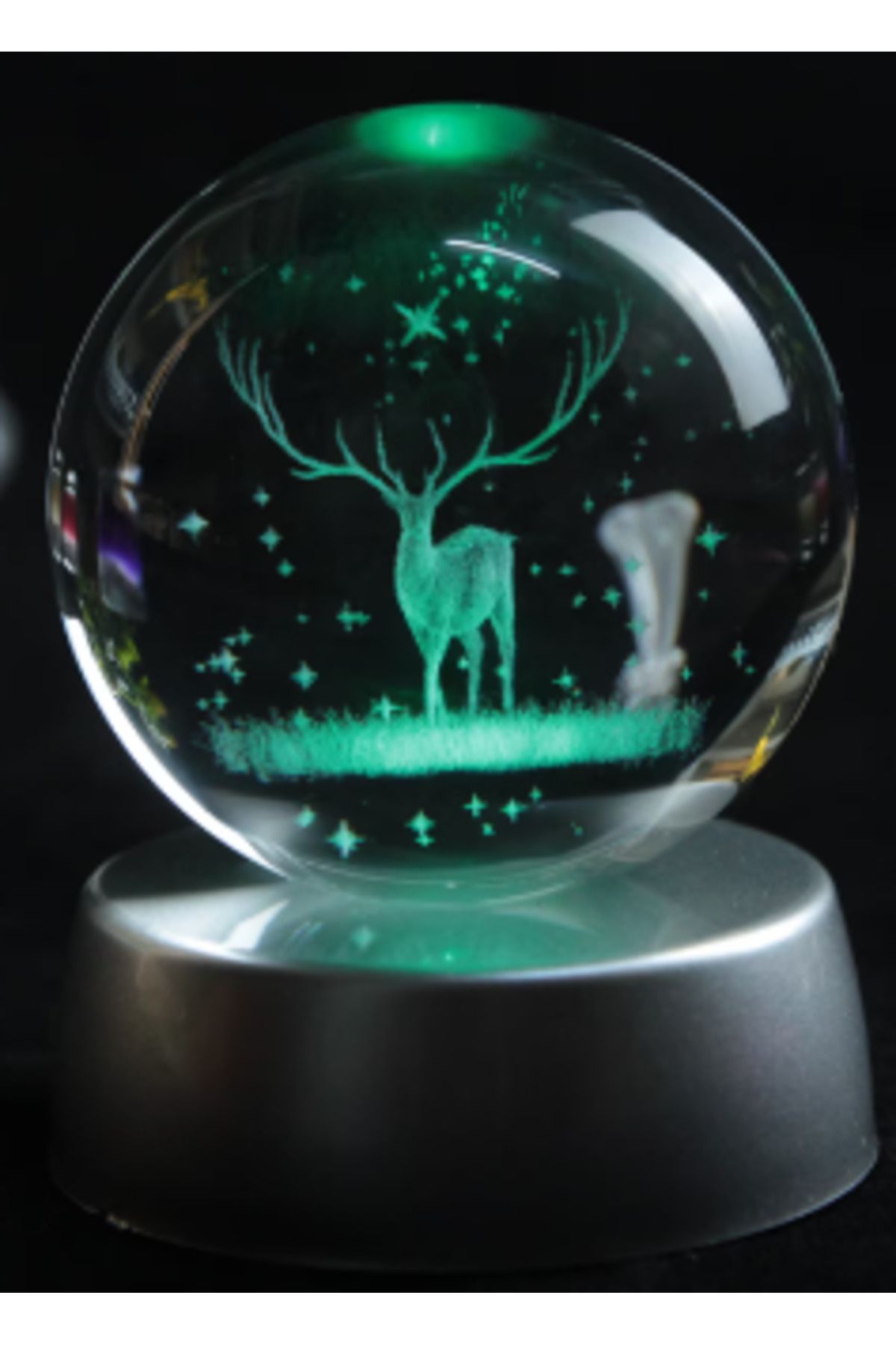 Drop Deposu GEYİK Plastik altlıklı Işıklı Cam Küre 6cm