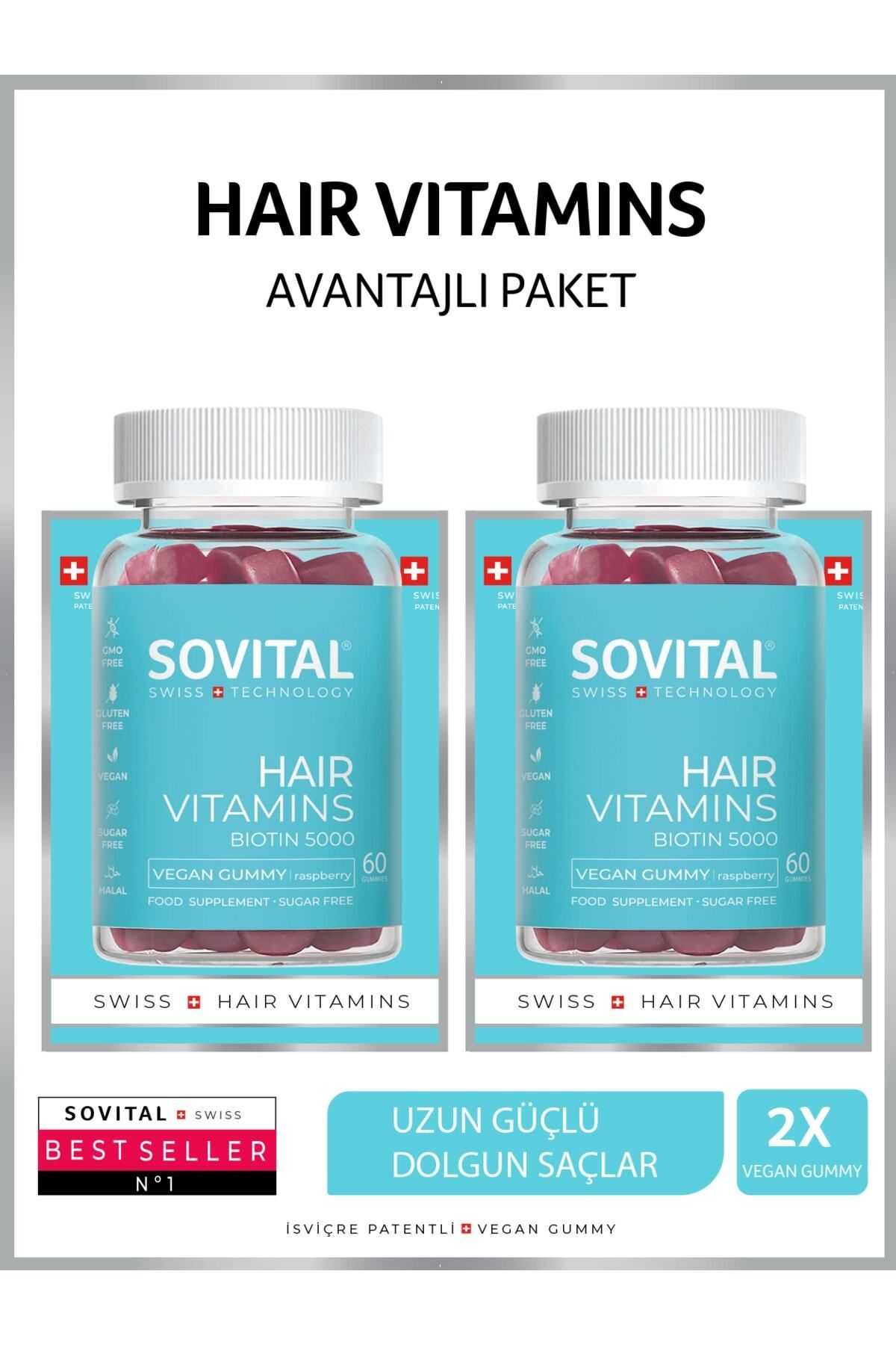 SOVITAL 2'li Hair Vitamin Isviçre Patentli Vegan Gummy - Saç Vitamini