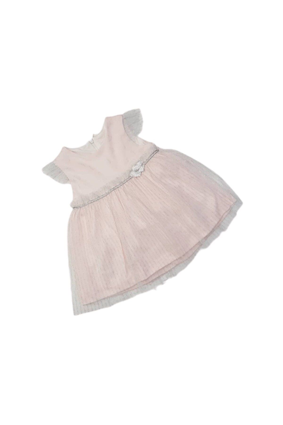 Genel Markalar Mymio Baby 2586 Kız Bebek Kalpli Tütülü Penye Elbise