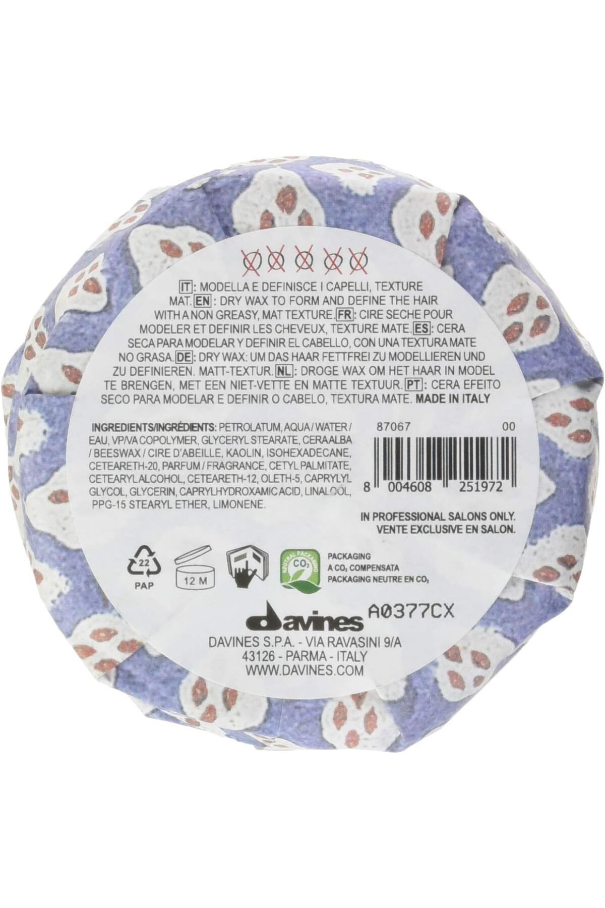 Davines More Inside This is a Strong Dry Wax ECBEAUTY1