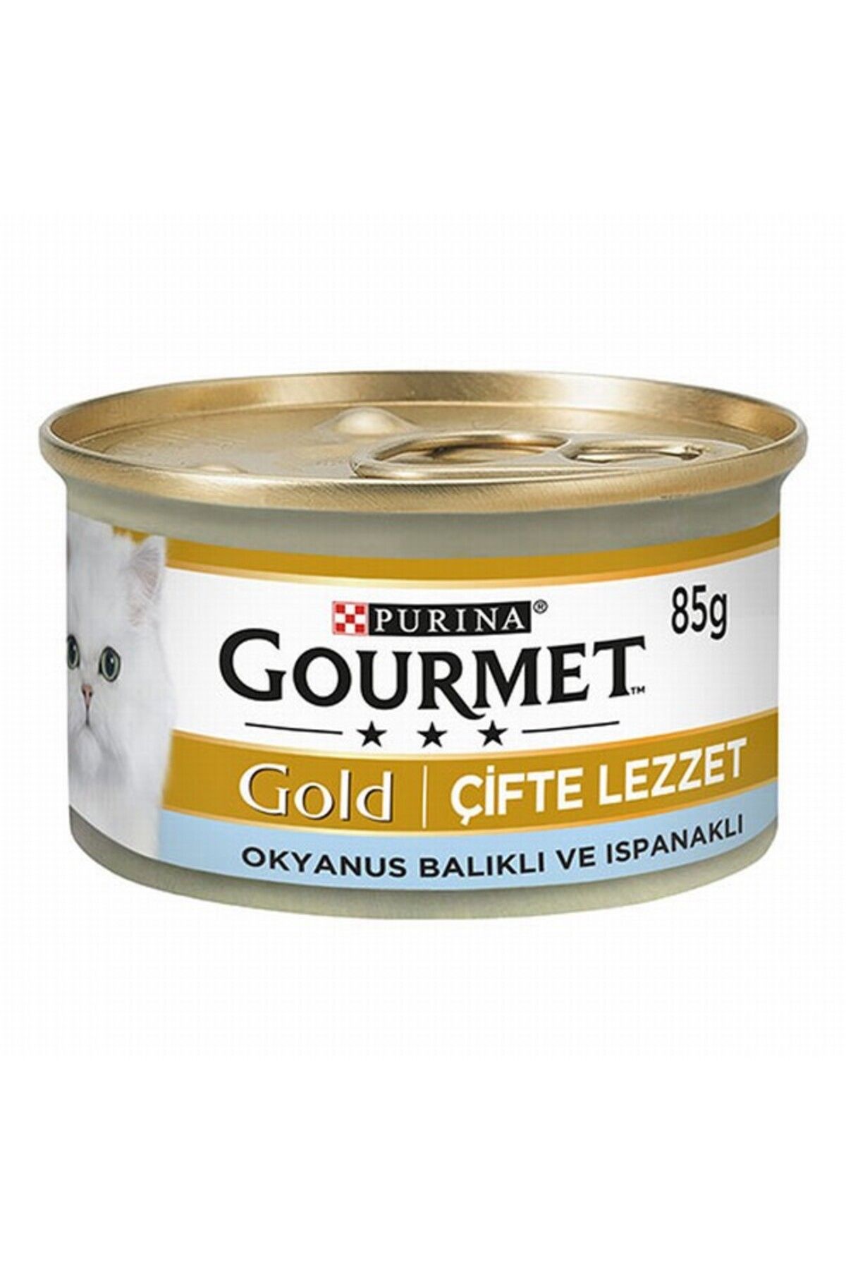 Gourmet Gold Çifte Lezzet Okyanus Balıklı Sebzeli Yetişkin Kedi Konservesi 12 Adet 85 gr