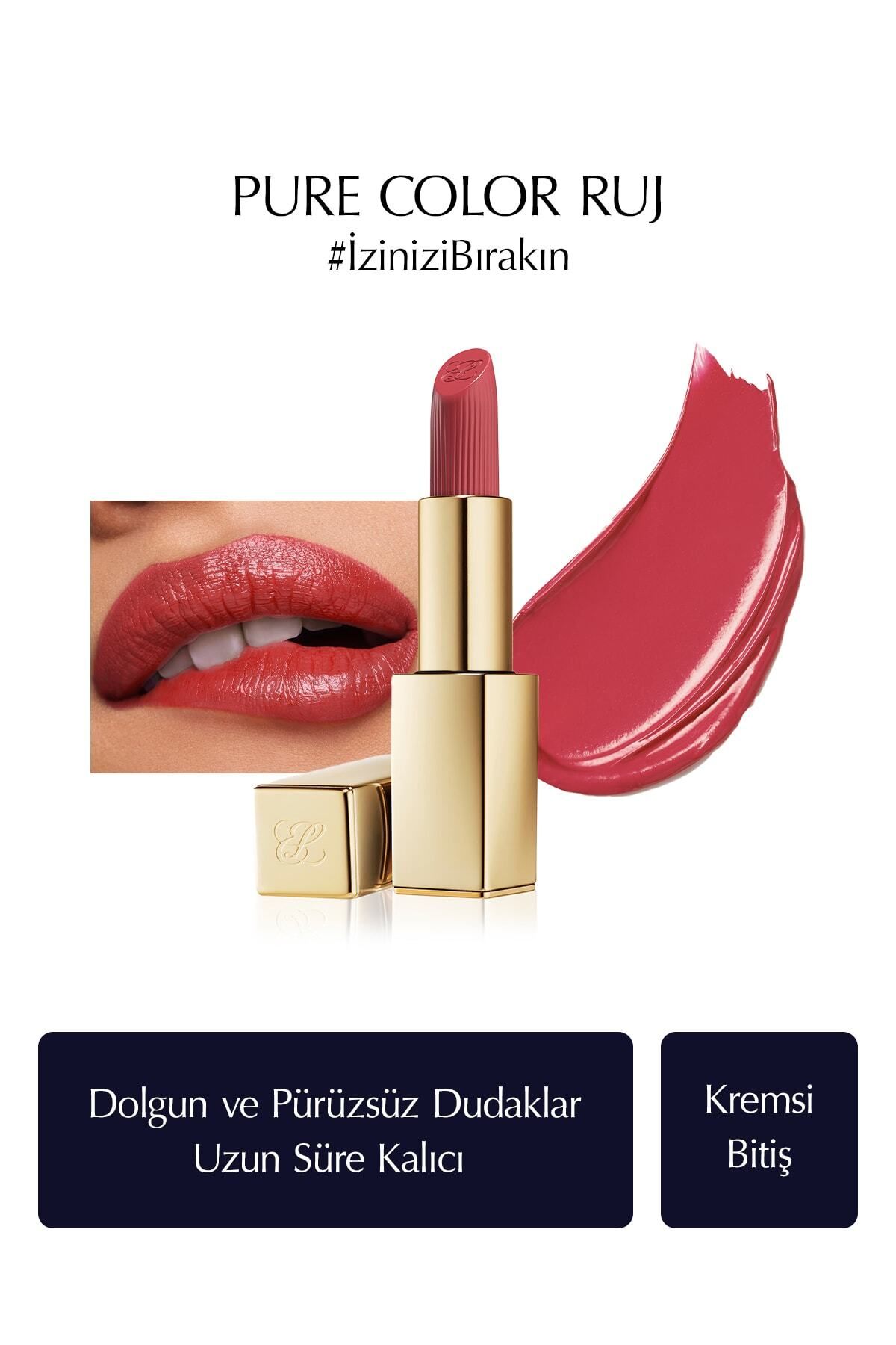 Estee Lauder Kremsi Ruj - Pure Color Creme Lipstick Kremsi, Saten Bitiş -  3.5gr - Renk: 131 Bois De Rose