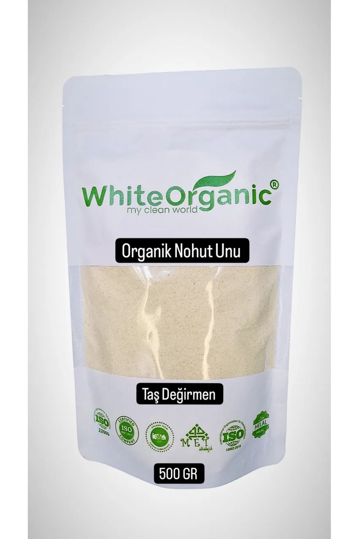 White Organic Organik Nohut Unu 500 gr Taş Değirmen Organic Chickpea Flour
