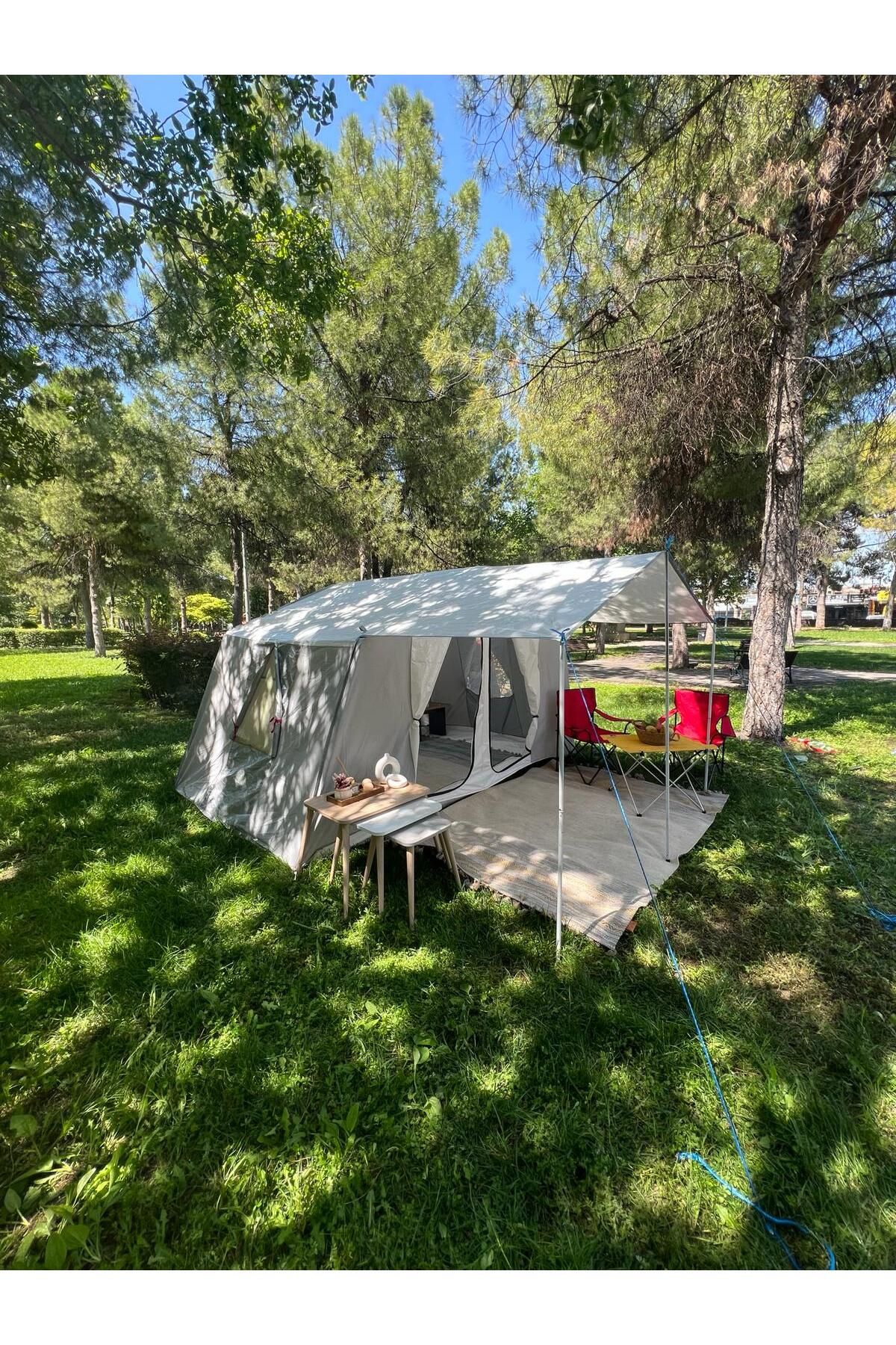 yamaç çadır 2 Odalı İçten Kurmalı Kaliteli Kamp Çadırı (ARA BÖLME DAHİLDİR)