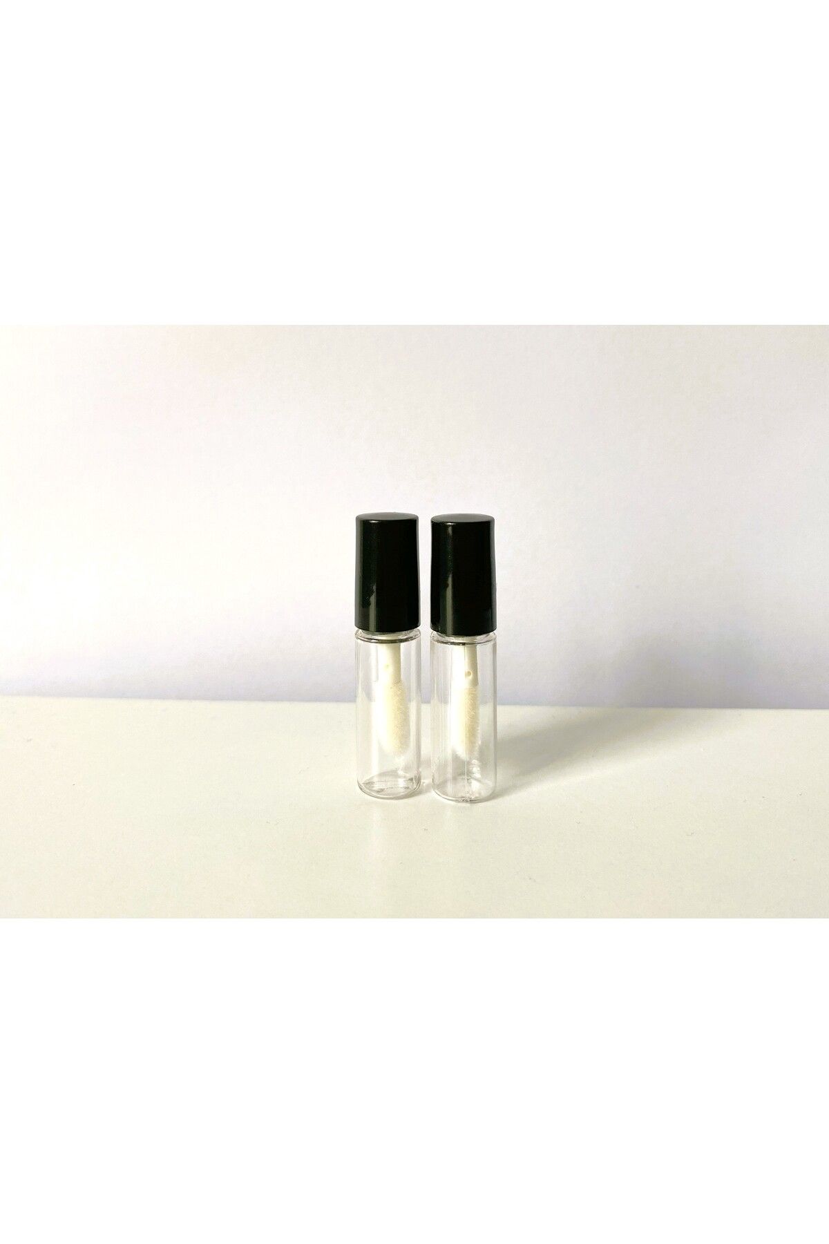 ENVISAGE 2 adet Mini Plastik Siyah Tüp Doldurulabilir Likit Ruj Ve Lipgloss Şişesi(1.2 Ml)