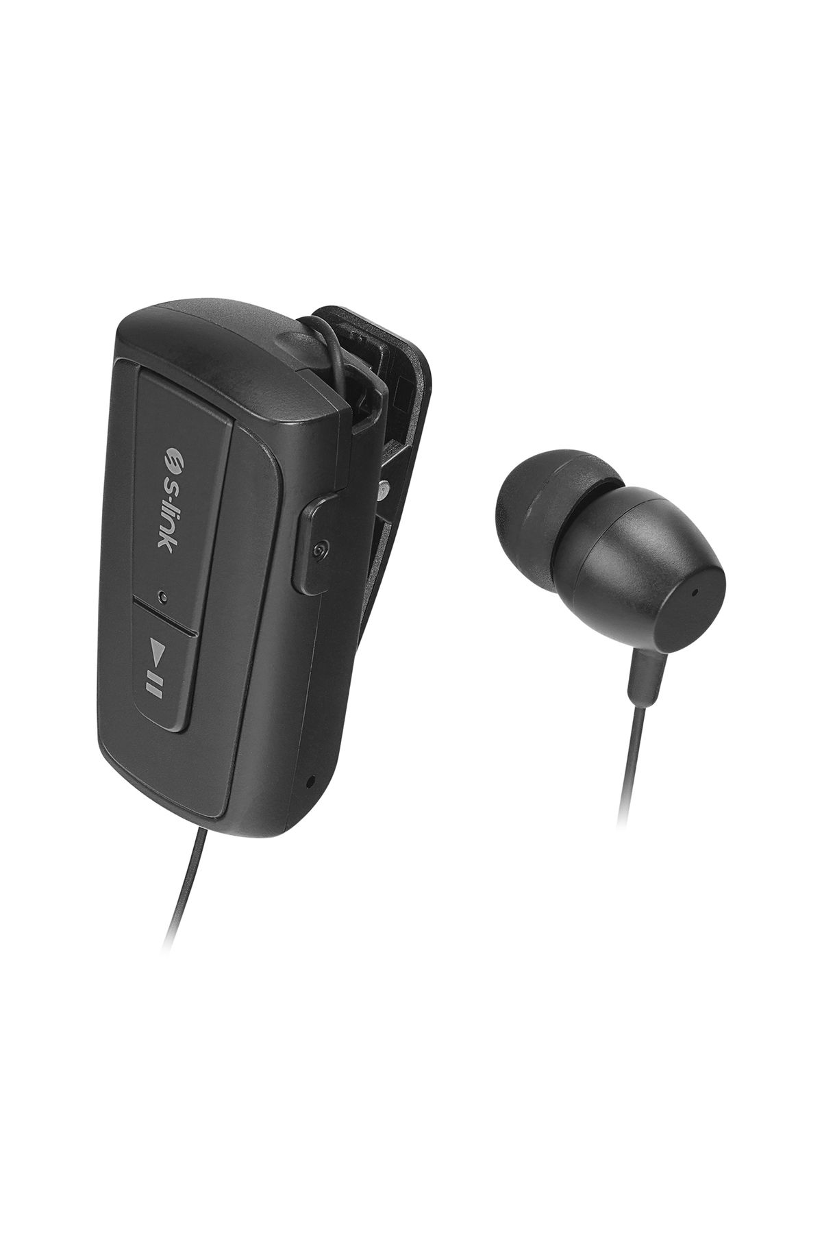 S-Link SL-BT105 Siyah Mobil Telefon Uyumlu Makaralı Titreşimli Bluetooth Kulaklık