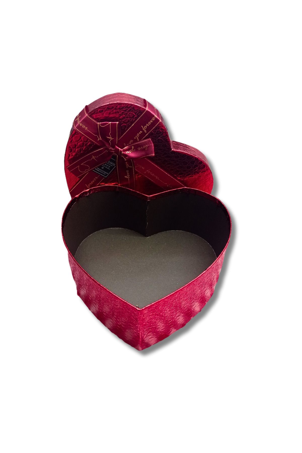Duman Oyuncak Kırmızı Kalpli Boş Hediye Kutusu 18 × 8 Cm Orta Boy