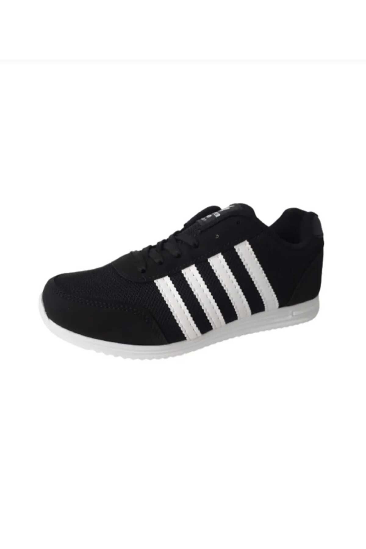Esterella unisex Günlük Sneaker/ Rahat Bağcıklı Spor Yazlık Hafif Ayakkabı/anorak  siyah-beyaz renk