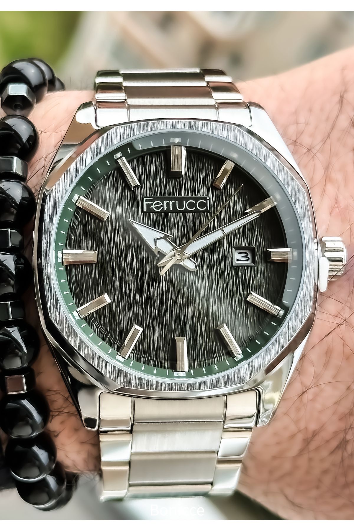 Ferrucci Marka 2 Yıl Garantili Çelik Kordon Gümüş Renk Fonksiyonlu Erkek Kol Saati