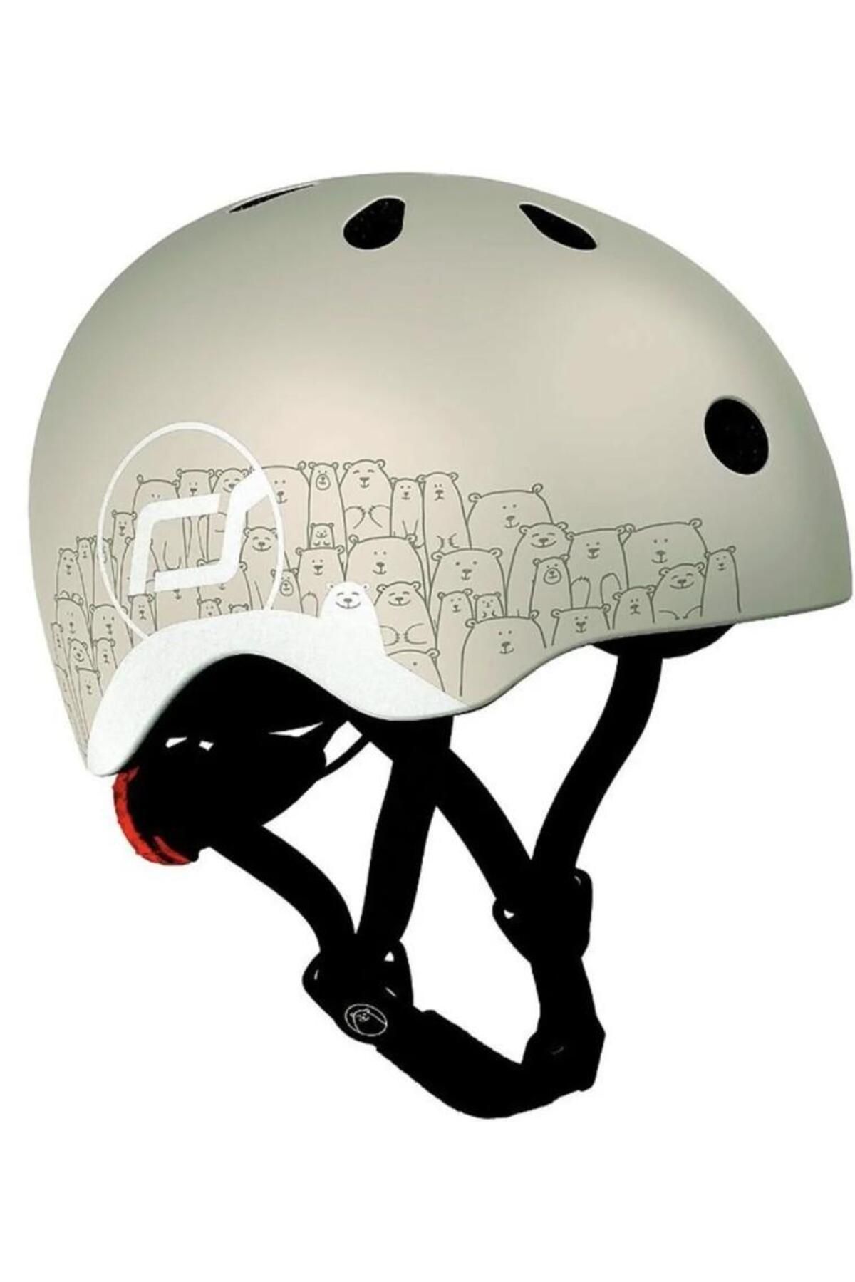SCOOT AND RIDE Helmet Reflective Bebek Kaskı Xxs-s Açık Gri 181206-96498
