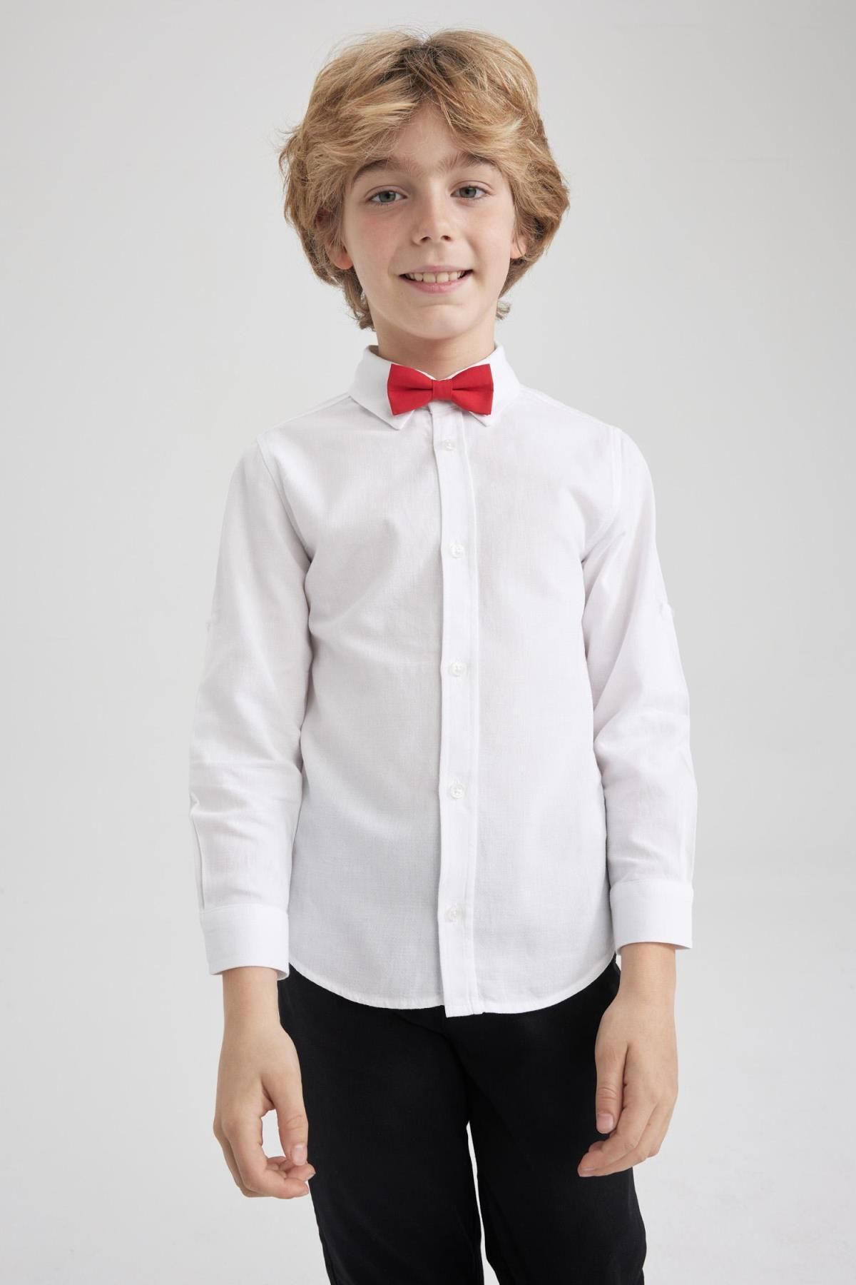 Defacto Erkek Çocuk Oxford 2li Beyaz Uzun Kollu Gömlek Z1005a623sm