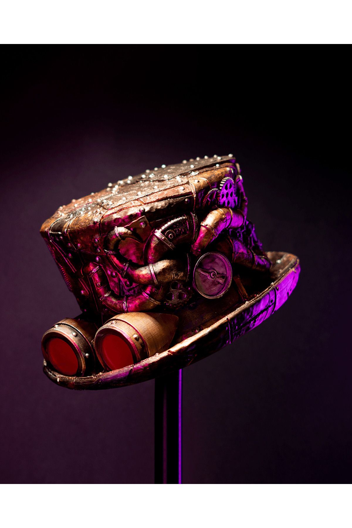 Ayyıldız luxury Steampunk Topper Giyilebilir Şapka