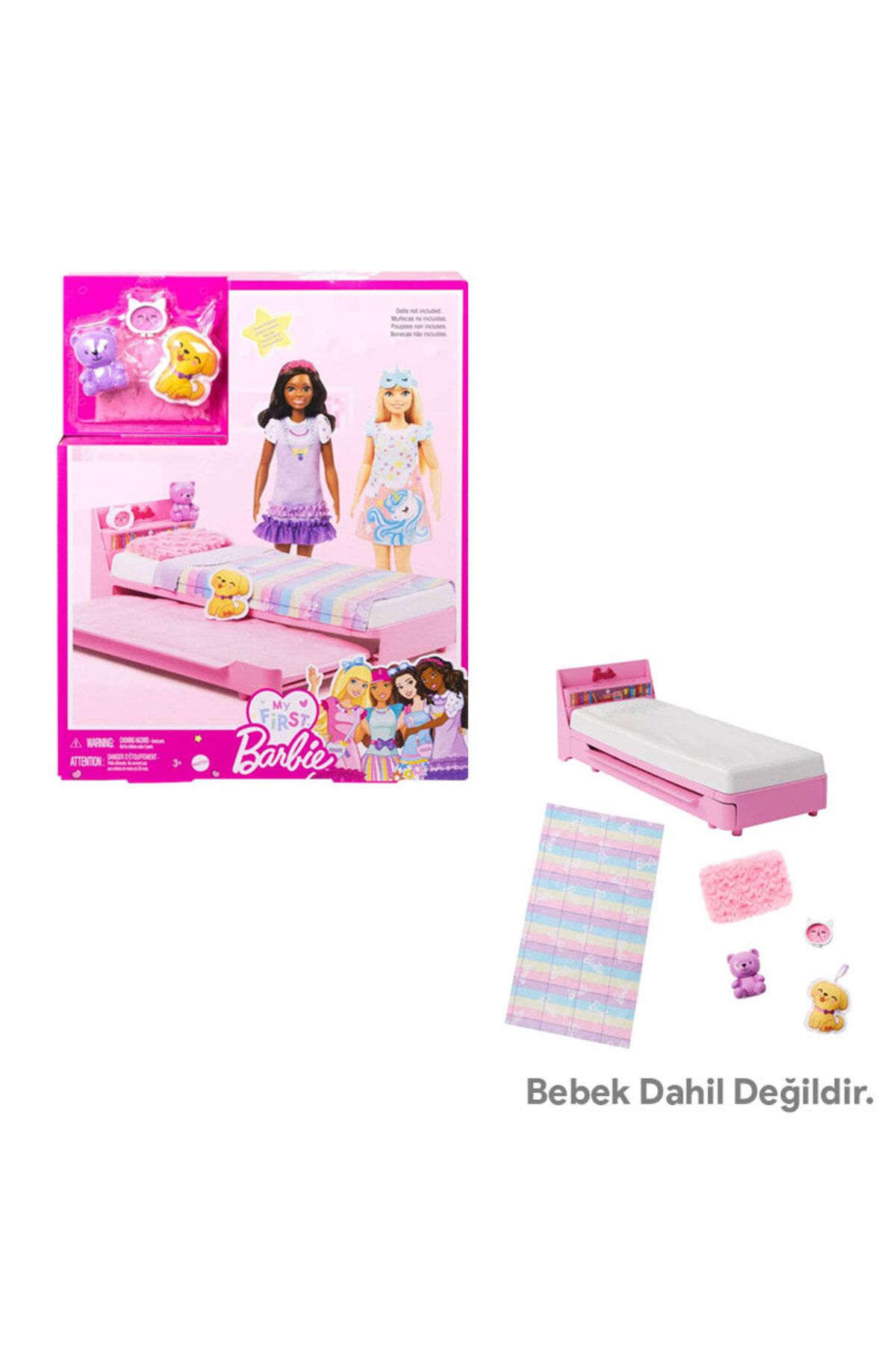 Barbie Ilk Bebeğim 'nin Yatağı Oyun Seti Hmm64