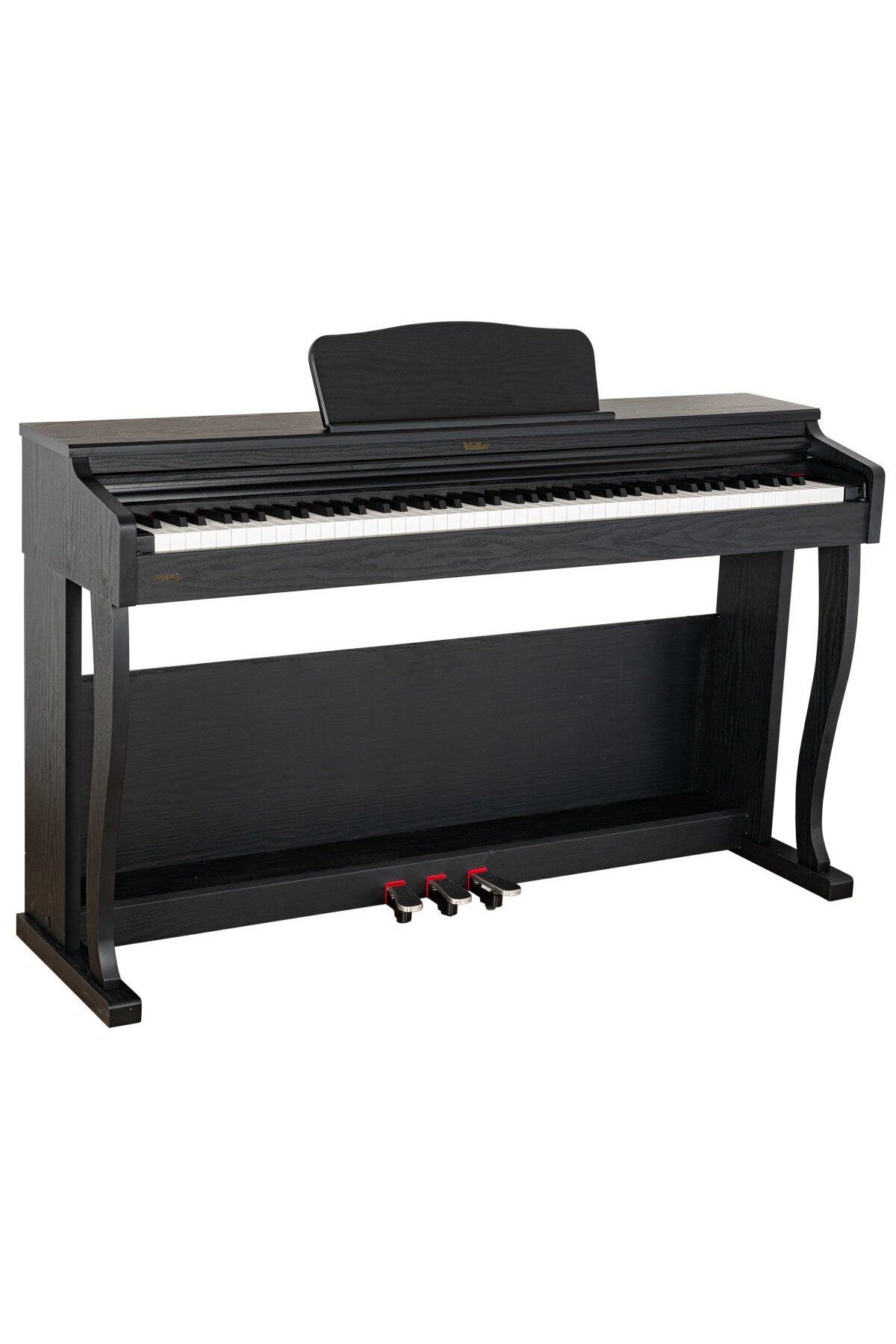 VALLER PM40 Tuş Hassasiyetli Usb Bağlantılı Farklı Renk Seçenekli Dijital Piyano-Siyah