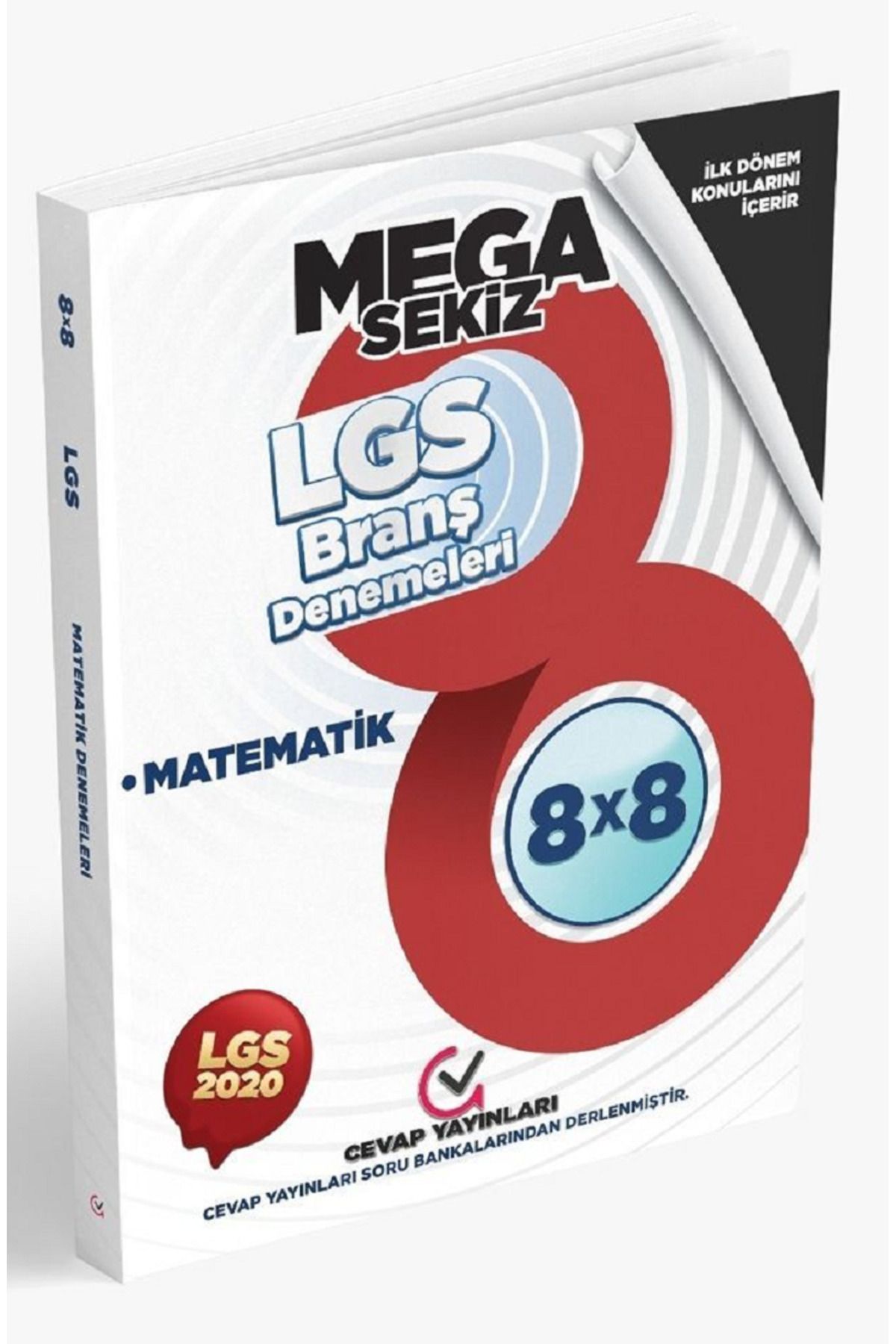Cevap Yayınları Eski Baskı Güncel İçerik 8.Sınıf LGS İlk Dönem Mega 8'li Matematik Denemeleri Cevap Yayınları