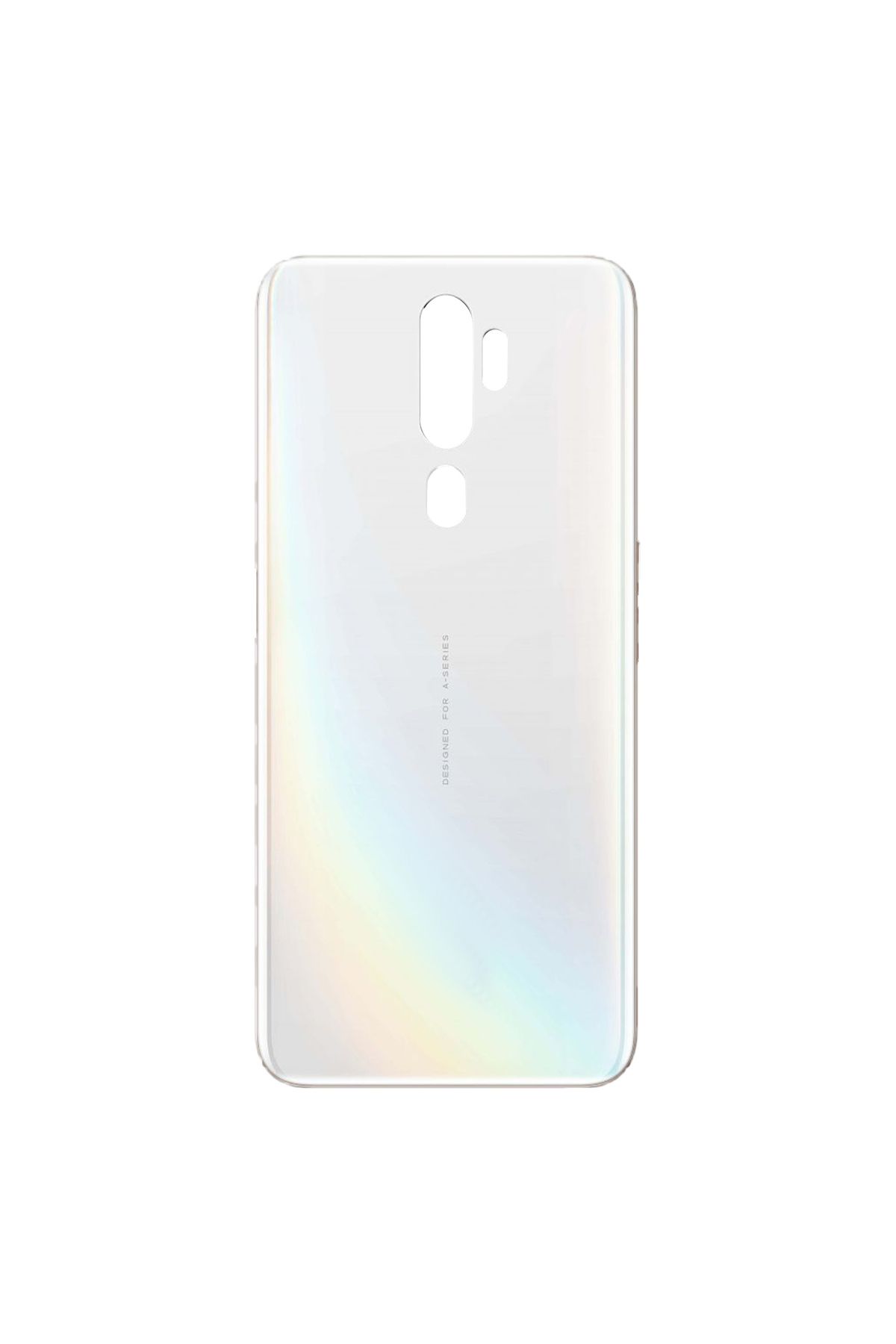 Oppo A9 2020 Uyumlu Batarya Kapağı - Turkuaz-Beyaz