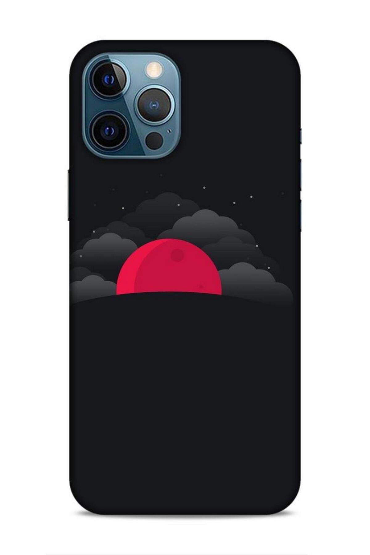 Lopard Apple iPhone 12 Pro Max  Uyumlu Kılıf Caliburn 13 Kablosuz Uyumlu Case Kapak Kızıl Ay