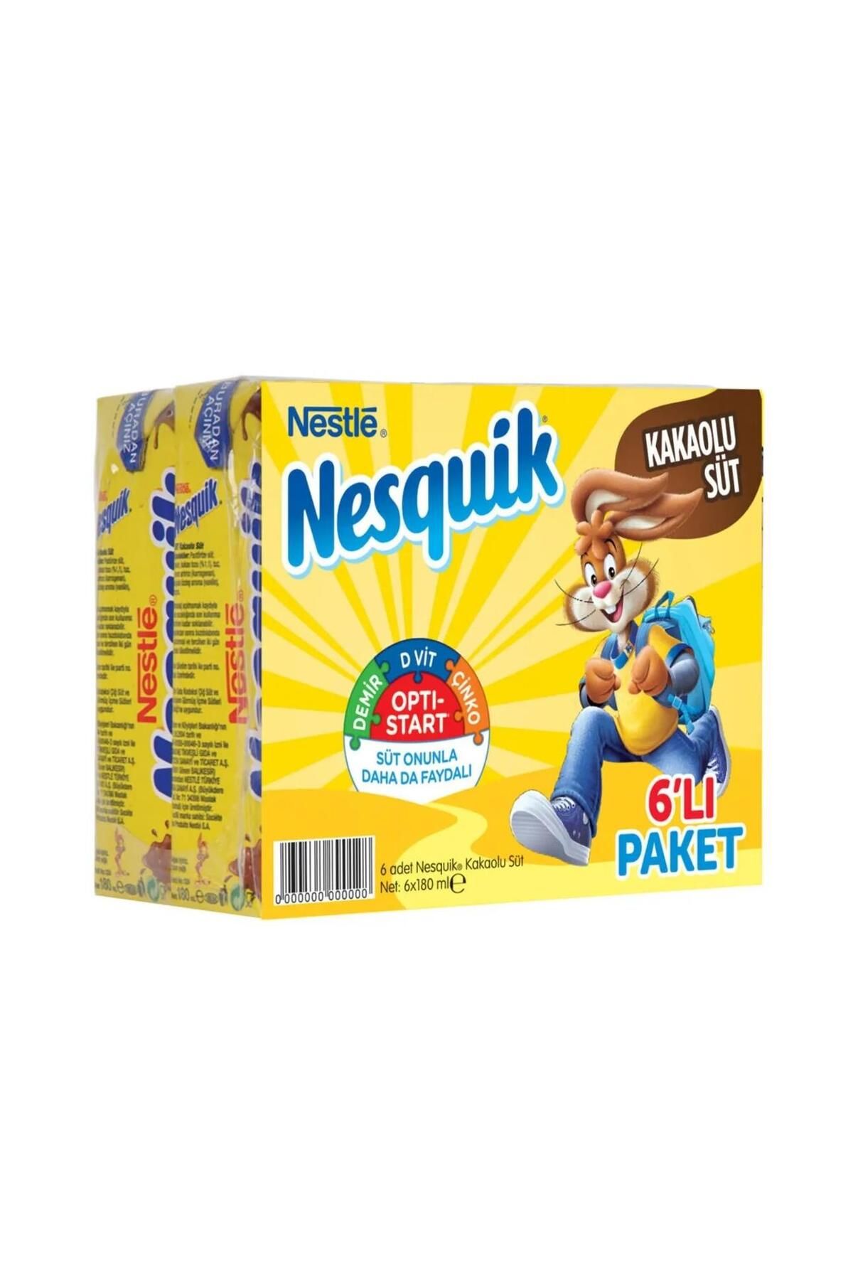 Nestle Nesquik Kakaolu Süt 180 Ml X 6 Adet