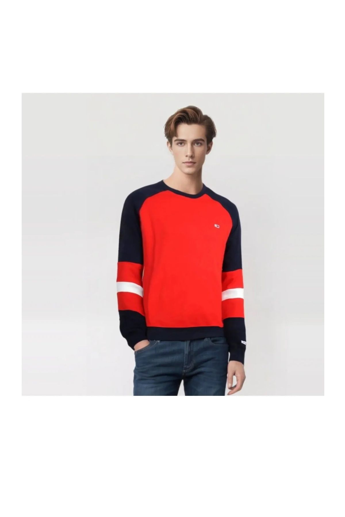 Tommy Hilfiger Regular Fit Haki Renk Pike Kumaş Sweatshirt