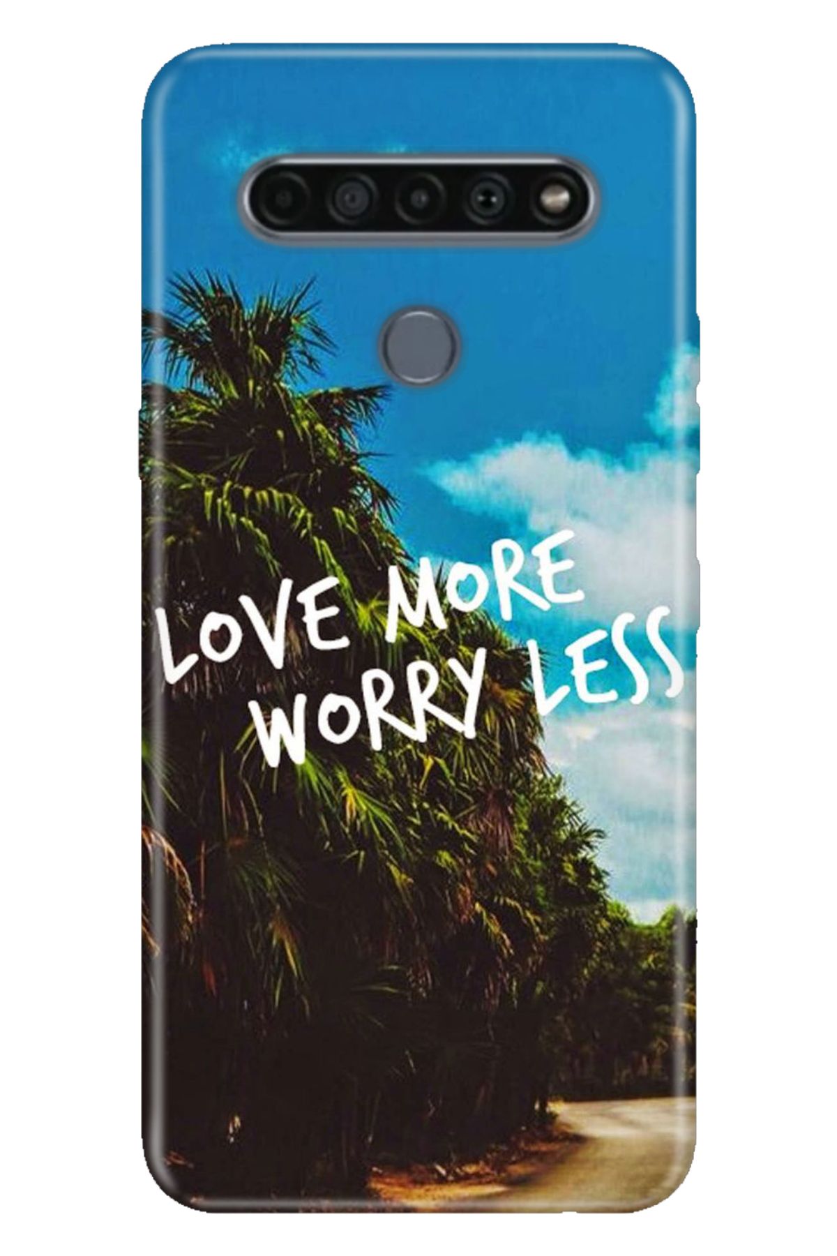 LG K61 Uyumlu Kılıf Mia Serisi Desenli Esnek Silikon - Love More