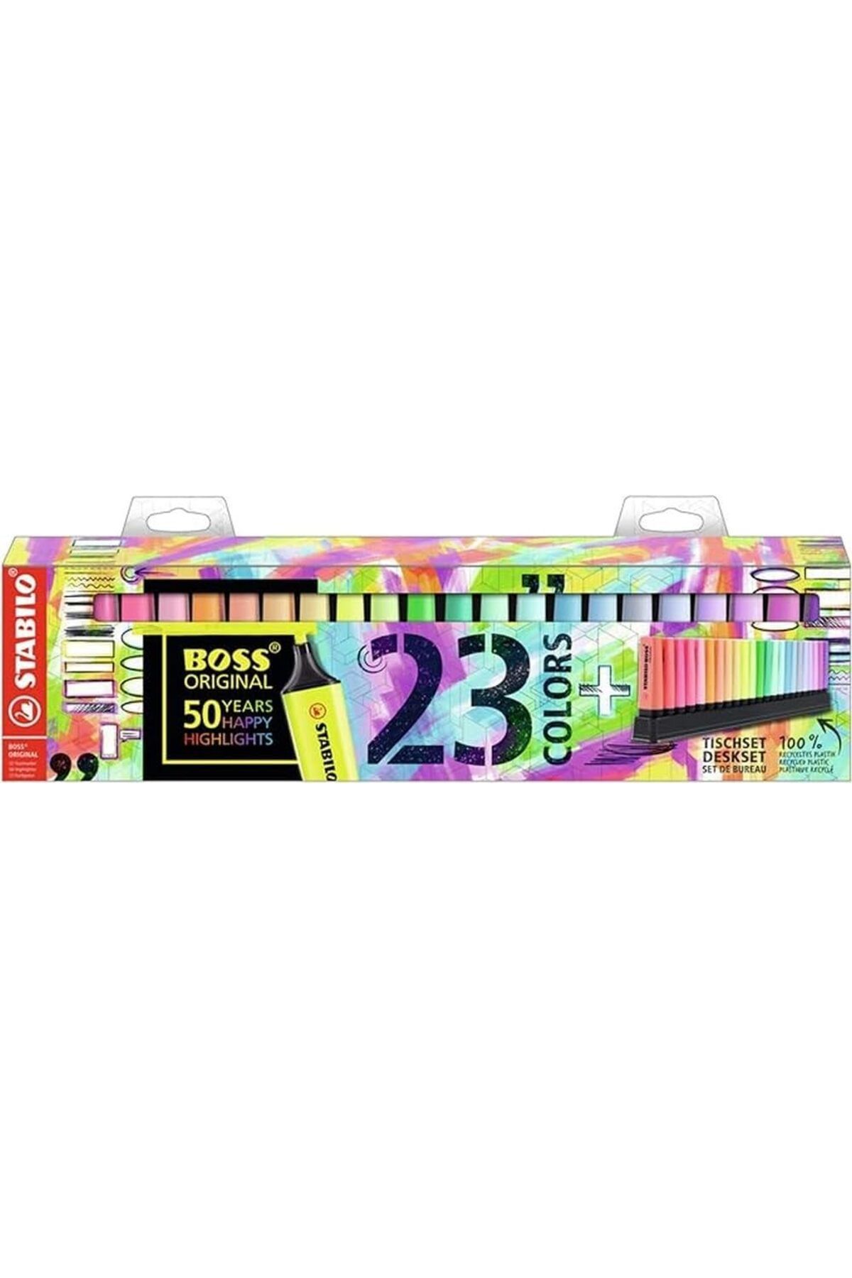 Kaliko Stabılo Boss Orıgınal - Fosforlu Kalem - 23lü Masa Seti - Çeşitli Renkler
