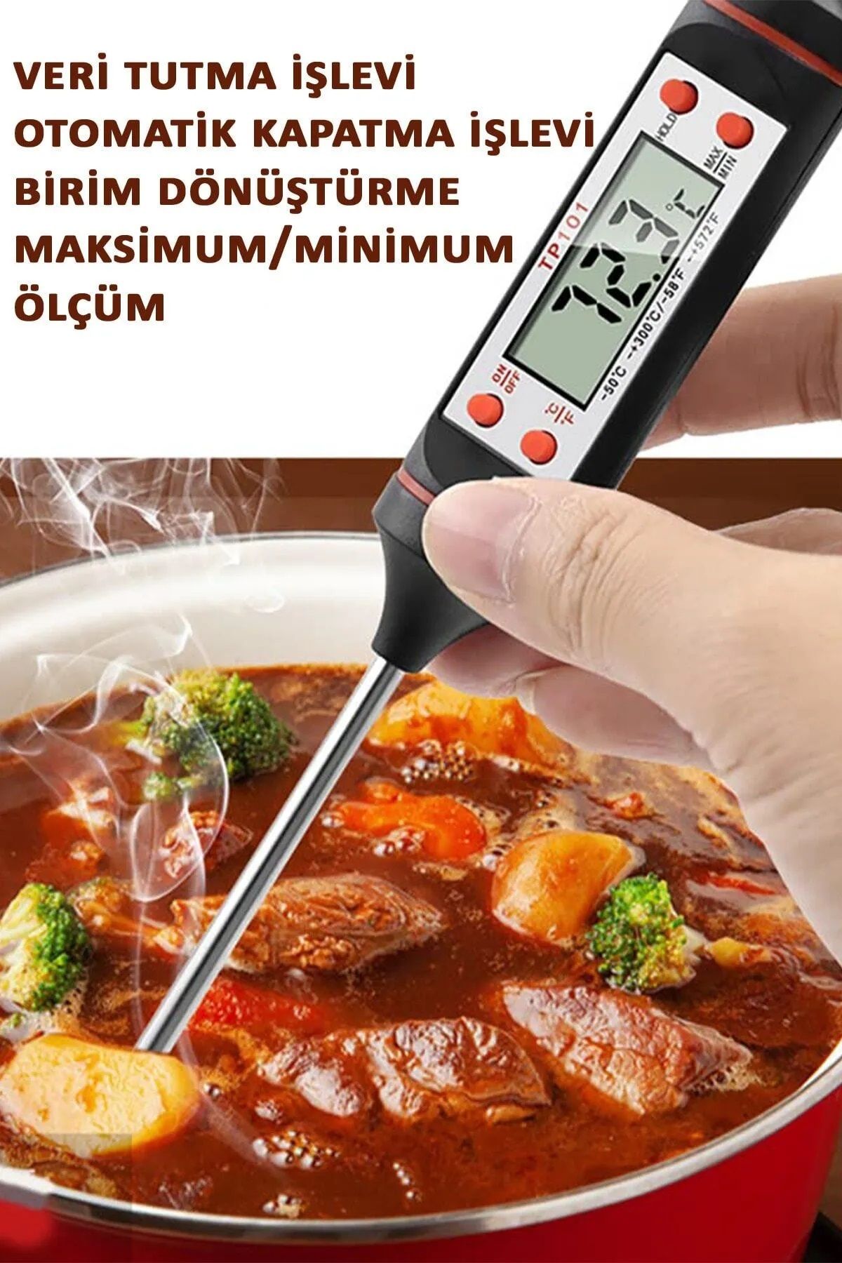 obrigado Dijital Gıda Ölçüm Termometresi Yemek Gıda Et Barbekü Izgara Süt Sıcaklık Ölçer Mutfak Termometre