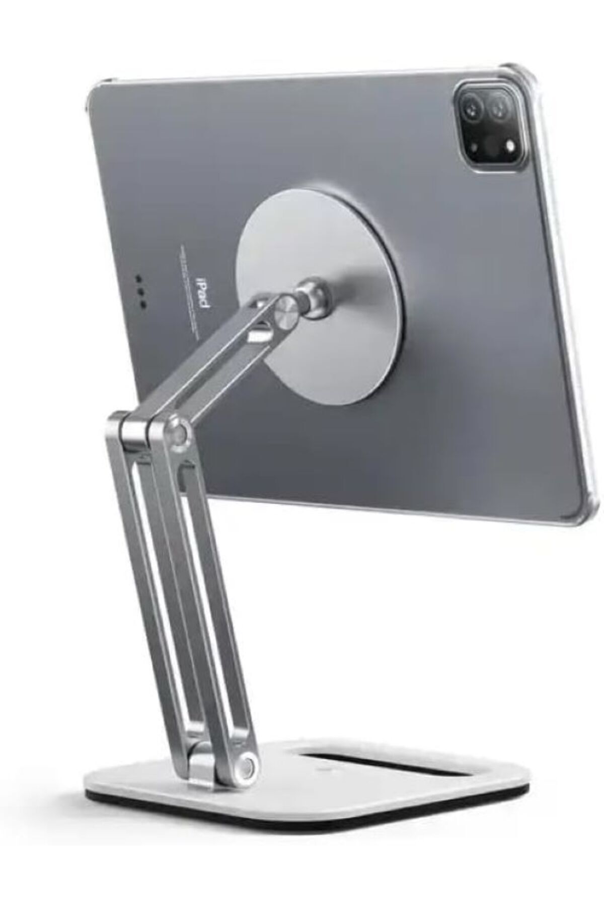 Coverzone Tablet Tutucu Alüminyum Manyetik Masaüstü iPad Stand Tablet ve Telefon Tutucu 360 °Geniş Tabanlı C47
