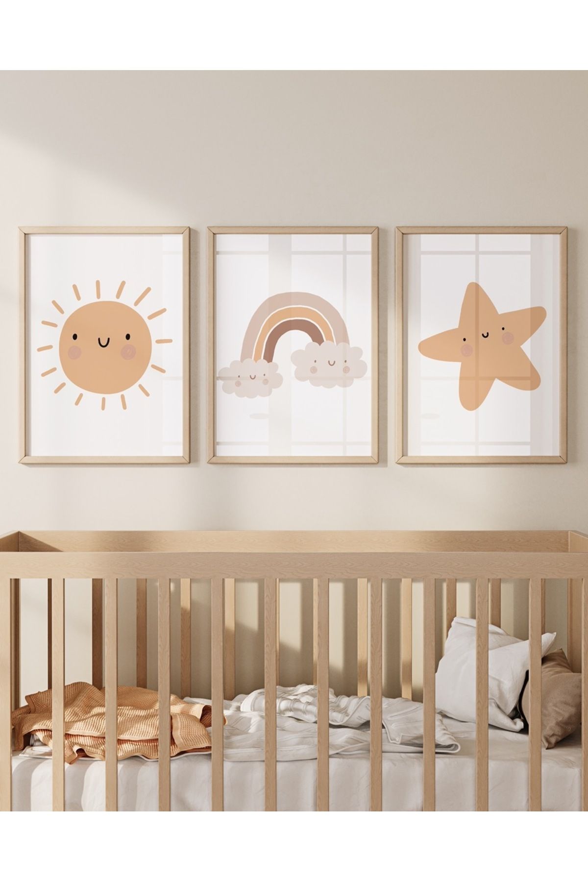 Yaris Note Bebek Odası - Çocuk Odası 3'lü Çerçevesiz Poster Seti